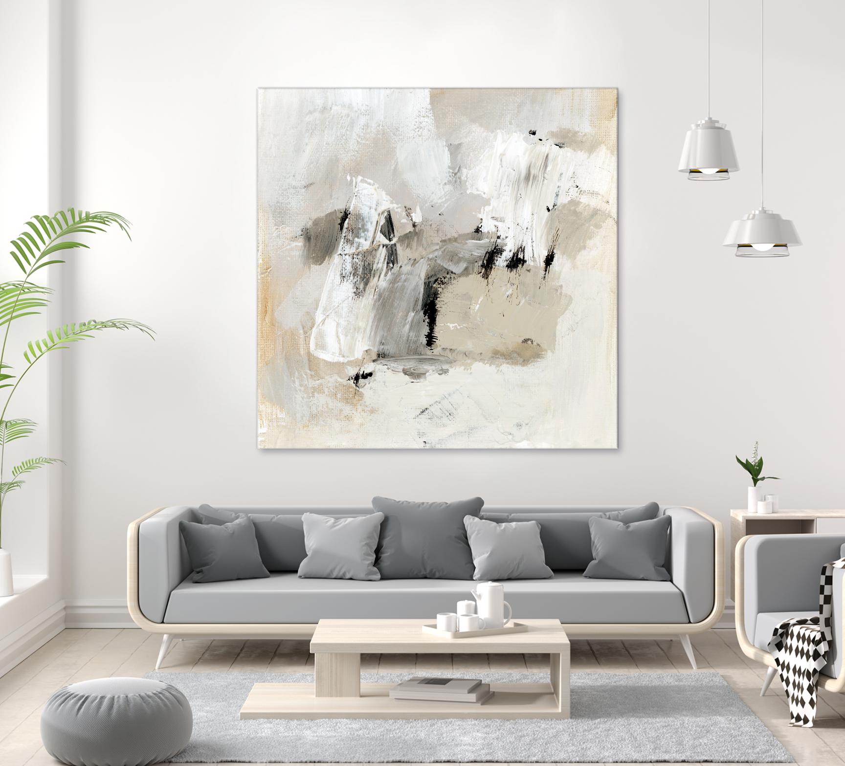 Neutral Brushstrokes II by Victoria Barnes on GIANT ART - beige abstract abstract
