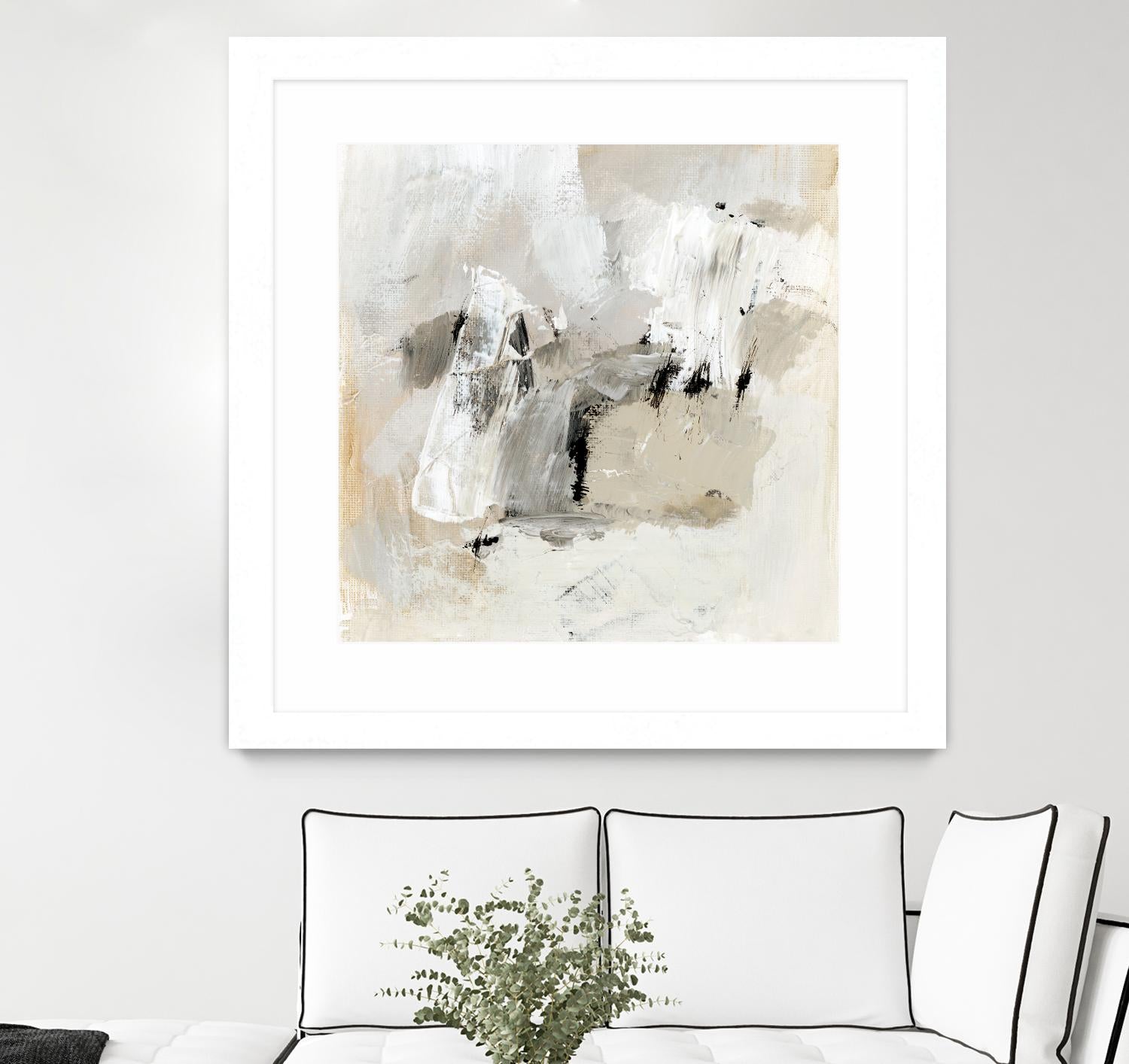 Neutral Brushstrokes II by Victoria Barnes on GIANT ART - beige abstract abstract