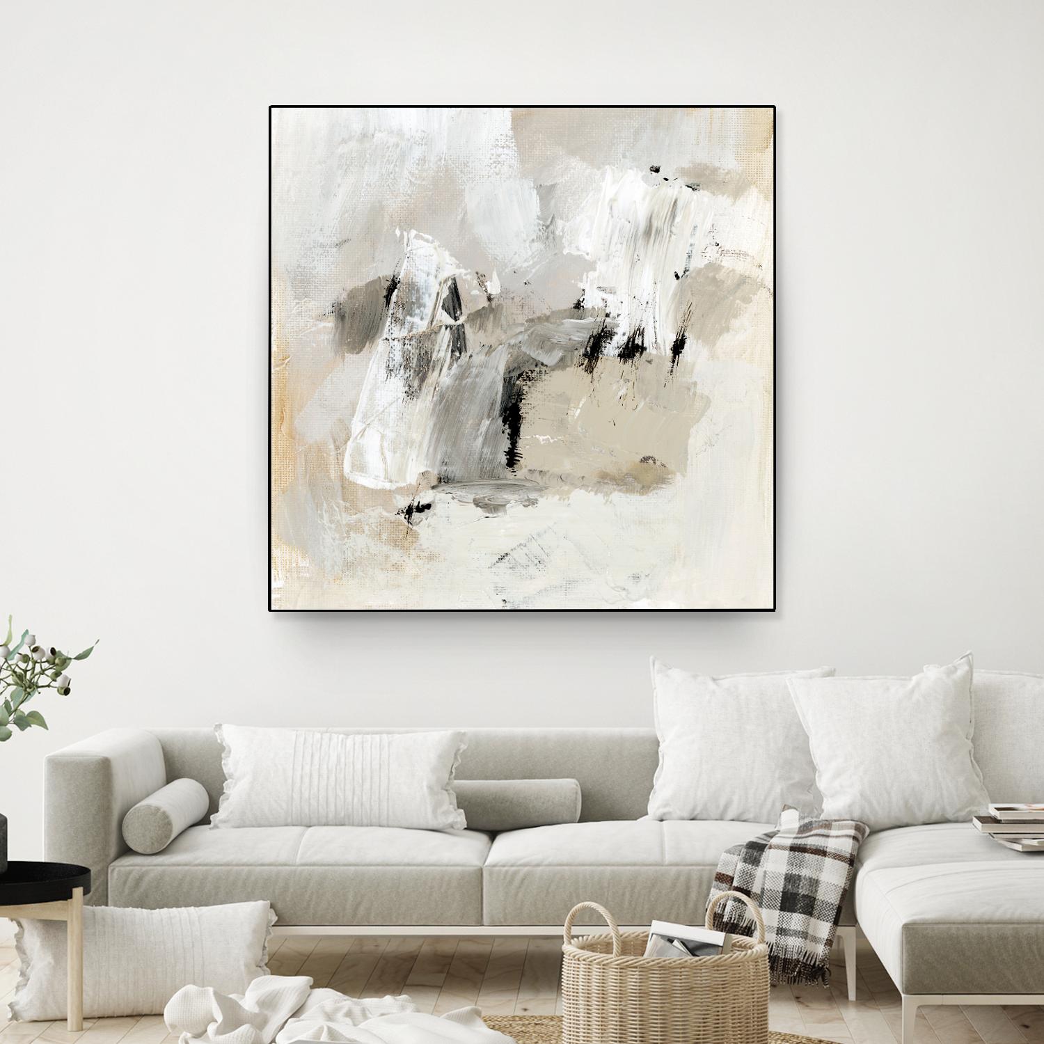 Neutral Brushstrokes II by Victoria Barnes on GIANT ART - beige abstract abstract