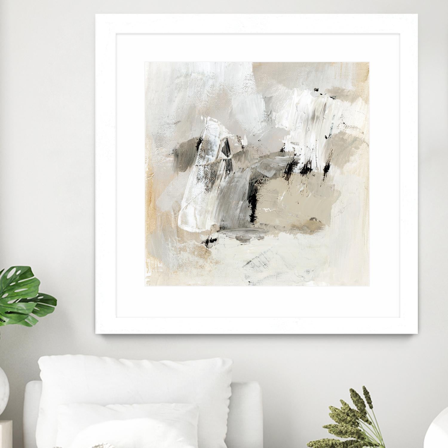 Neutral Brushstrokes II by Victoria Barnes on GIANT ART - beige abstract abstract