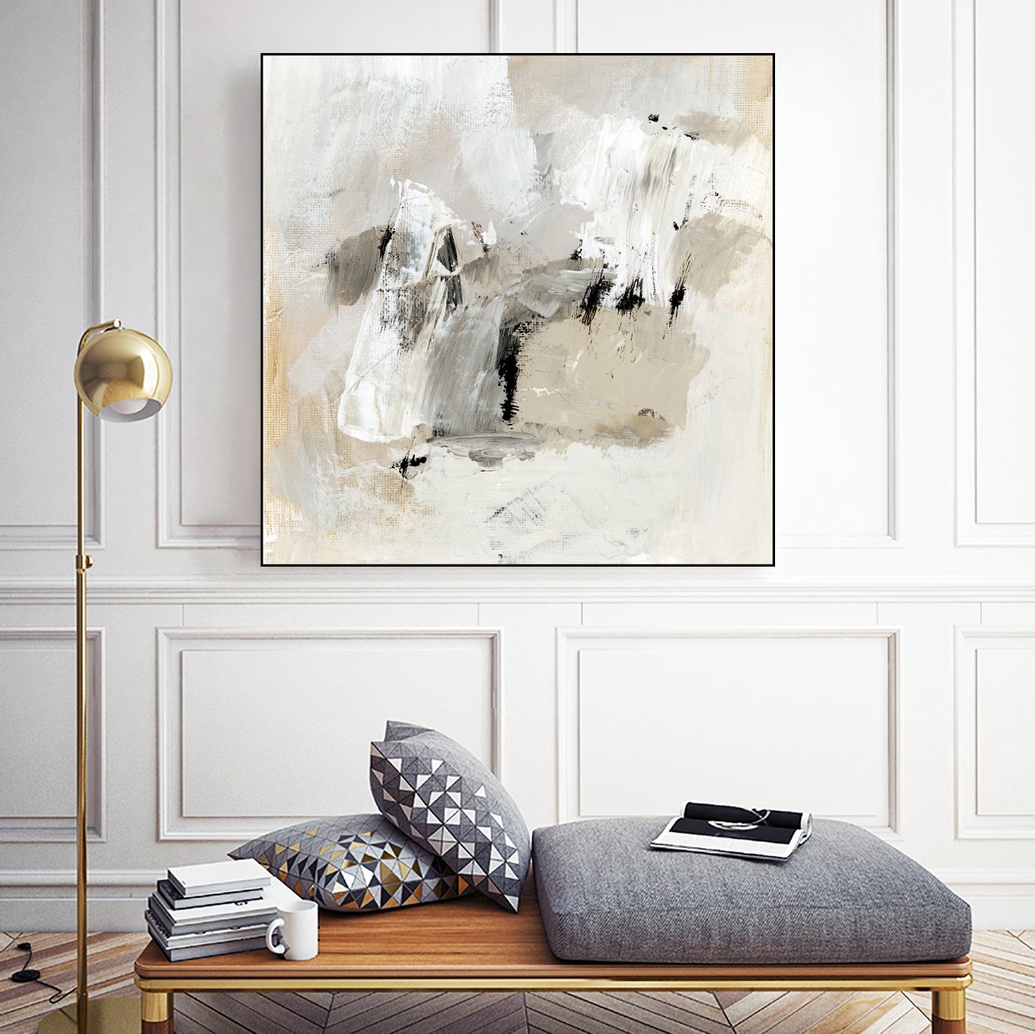 Neutral Brushstrokes II by Victoria Barnes on GIANT ART - beige abstract abstract