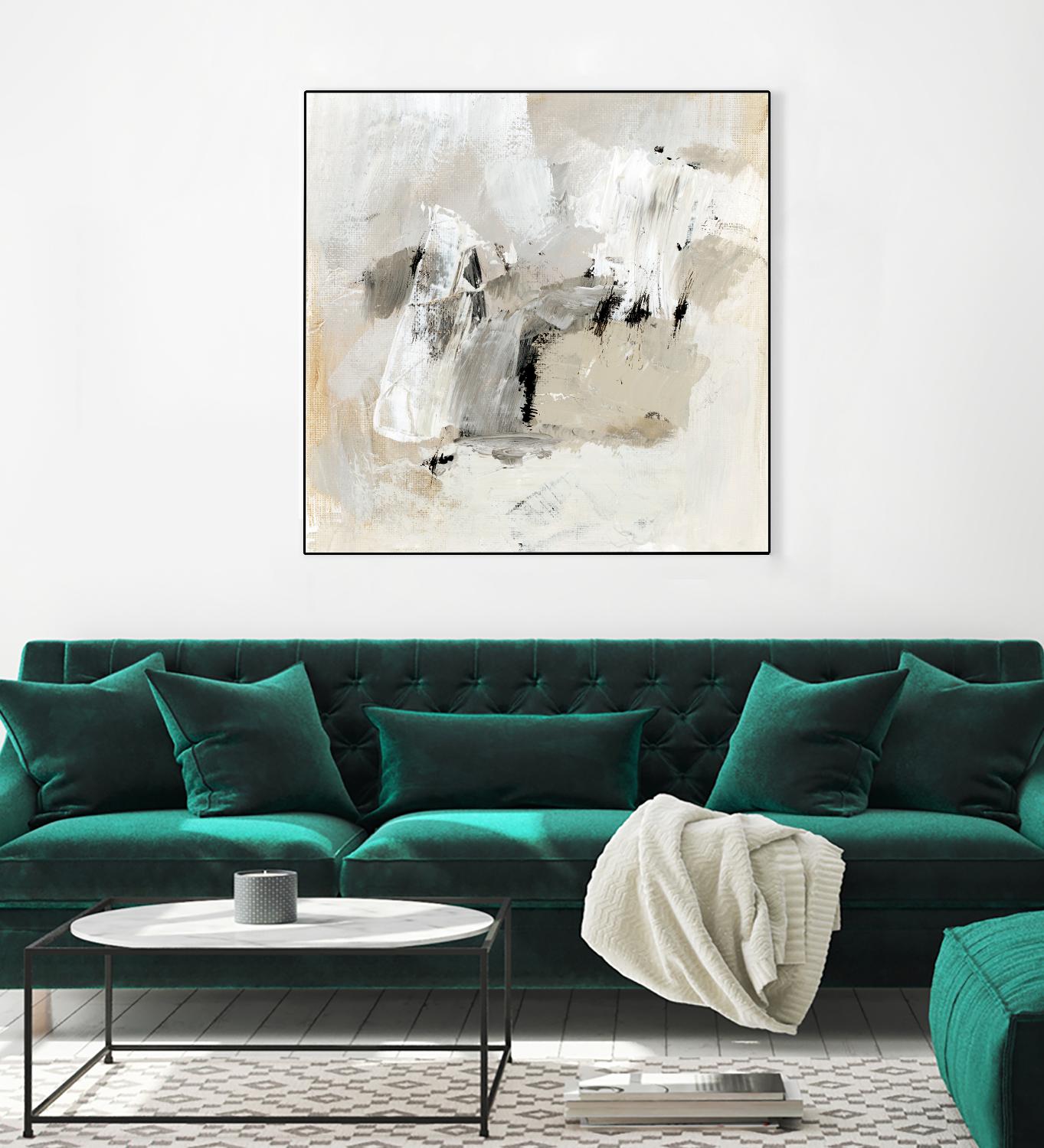 Neutral Brushstrokes II by Victoria Barnes on GIANT ART - beige abstract abstract