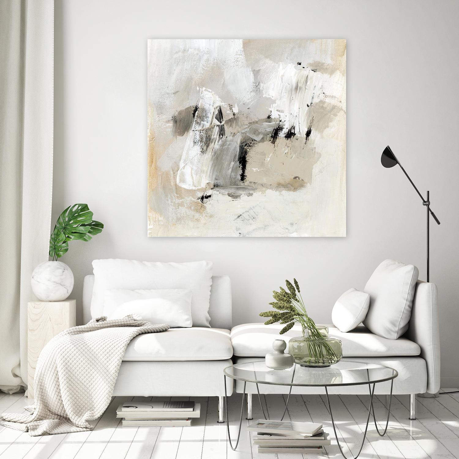 Neutral Brushstrokes II by Victoria Barnes on GIANT ART - beige abstract abstract