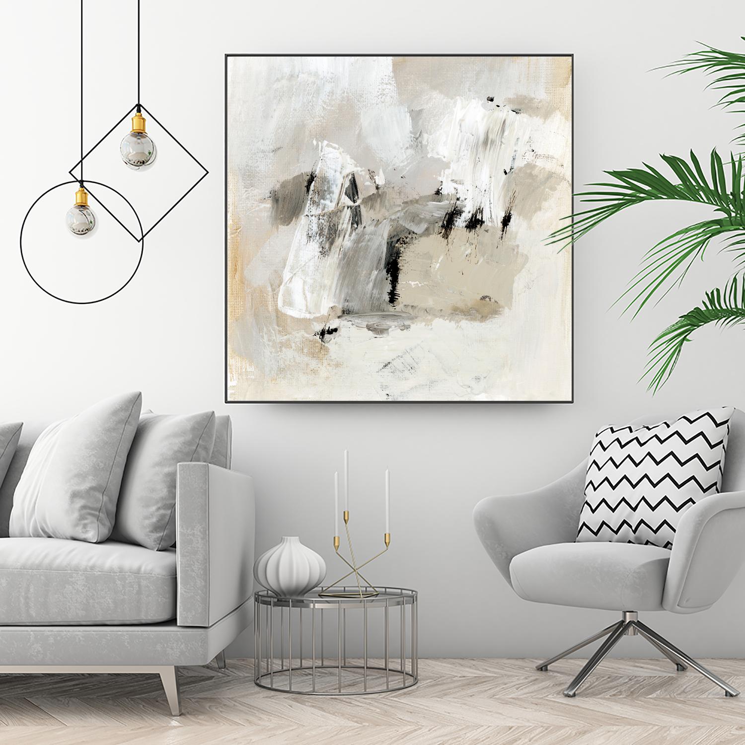 Neutral Brushstrokes II by Victoria Barnes on GIANT ART - beige abstract abstract