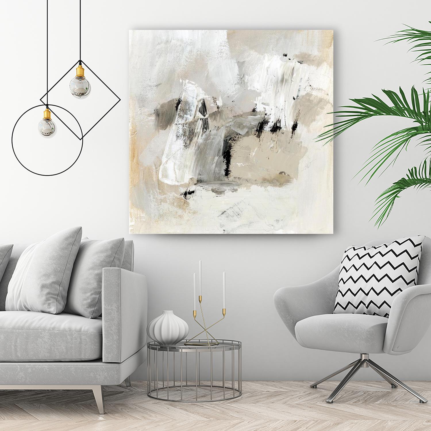Neutral Brushstrokes II by Victoria Barnes on GIANT ART - beige abstract abstract