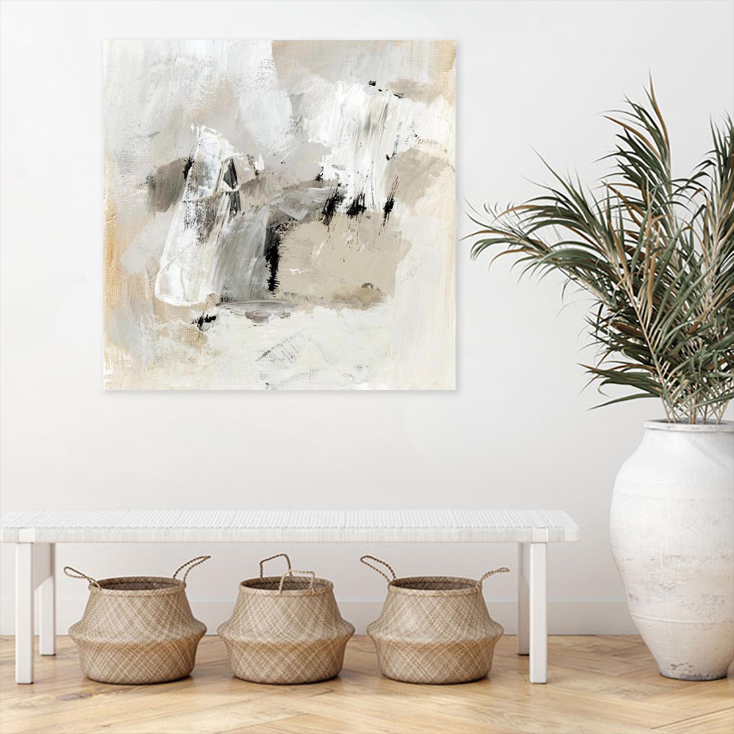 Neutral Brushstrokes II by Victoria Barnes on GIANT ART - beige abstract abstract