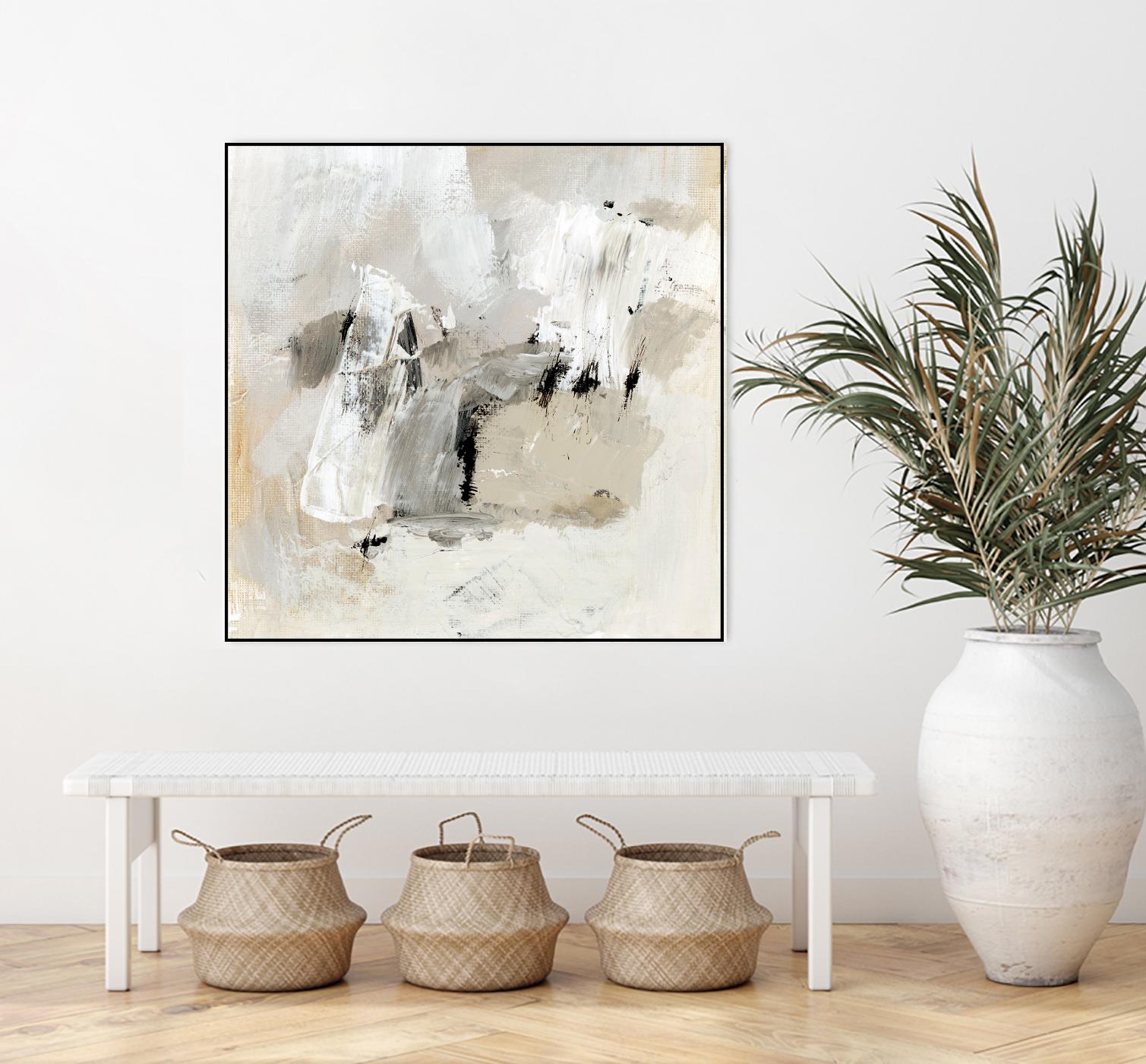 Neutral Brushstrokes II by Victoria Barnes on GIANT ART - beige abstract abstract
