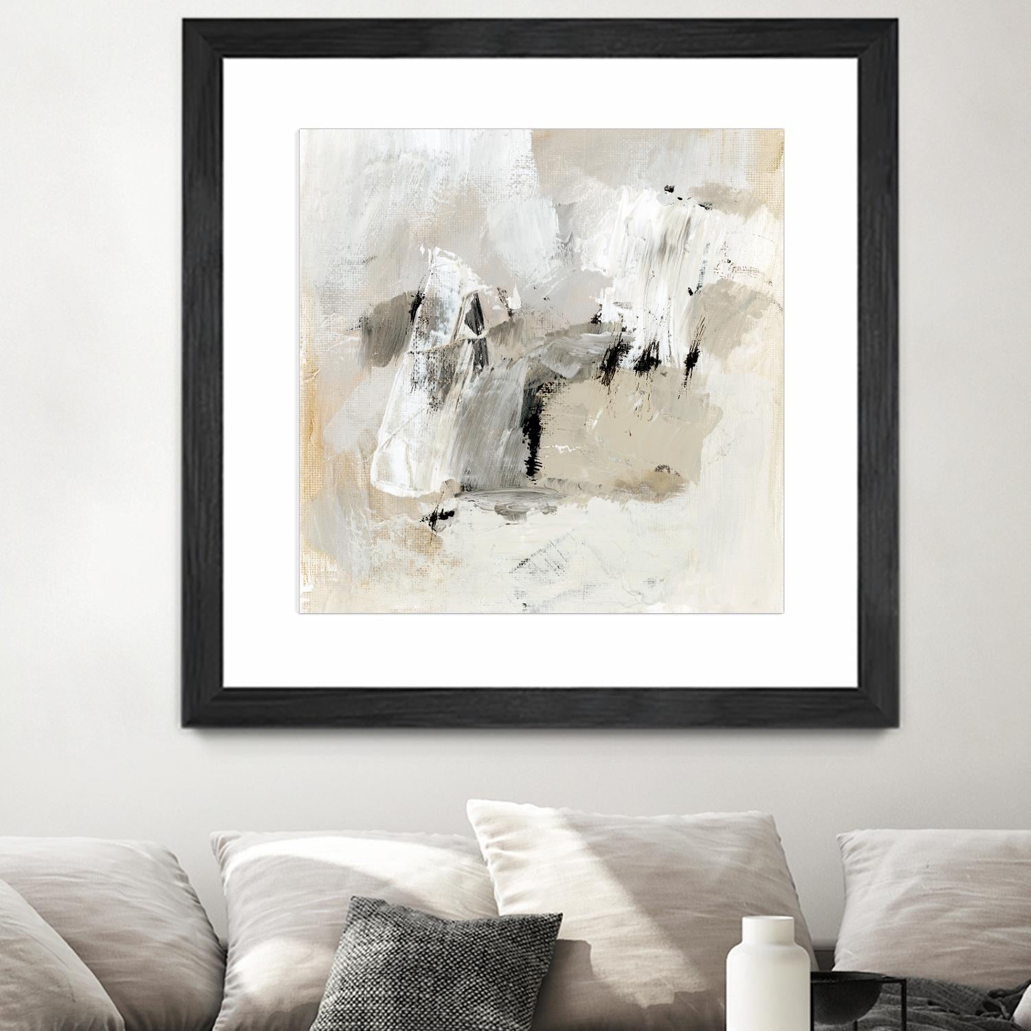 Neutral Brushstrokes II by Victoria Barnes on GIANT ART - beige abstract abstract
