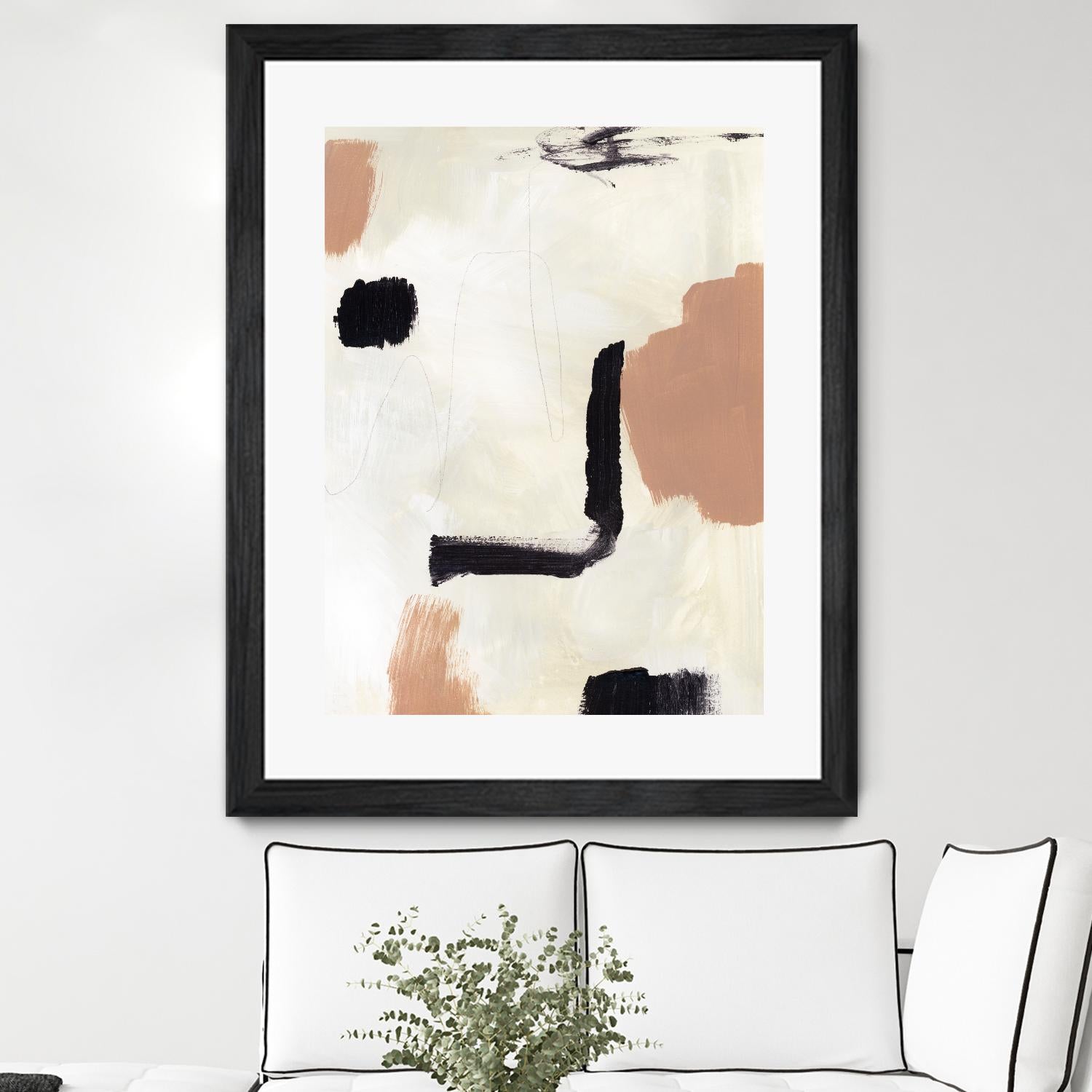 Dialogue I by Victoria Barnes on GIANT ART - beige abstract abstract