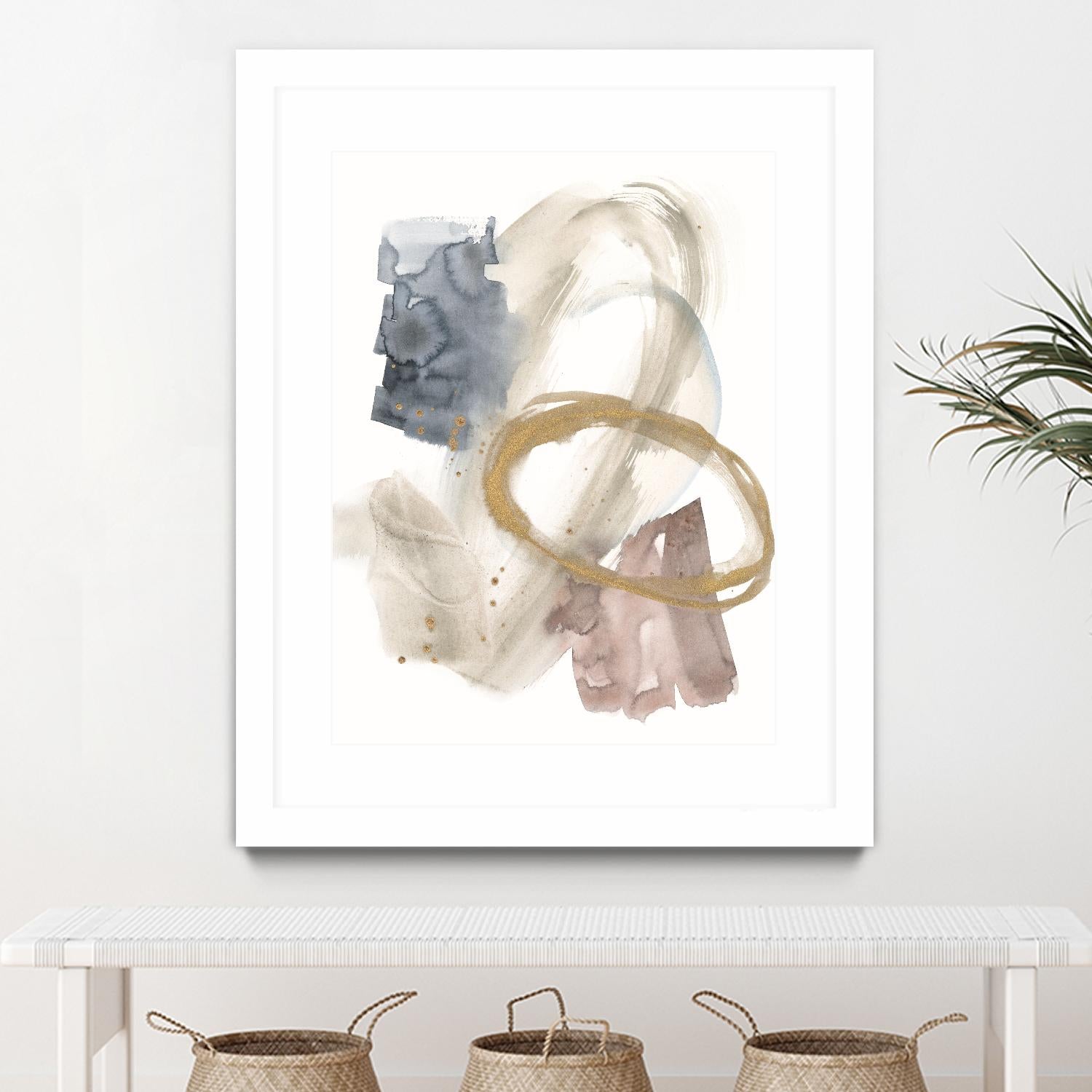 Golden Ring II by Jennifer Goldberger on GIANT ART - gold abstract abstract