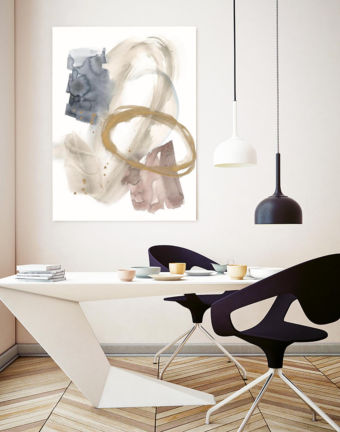 Golden Ring II by Jennifer Goldberger on GIANT ART - gold abstract abstract