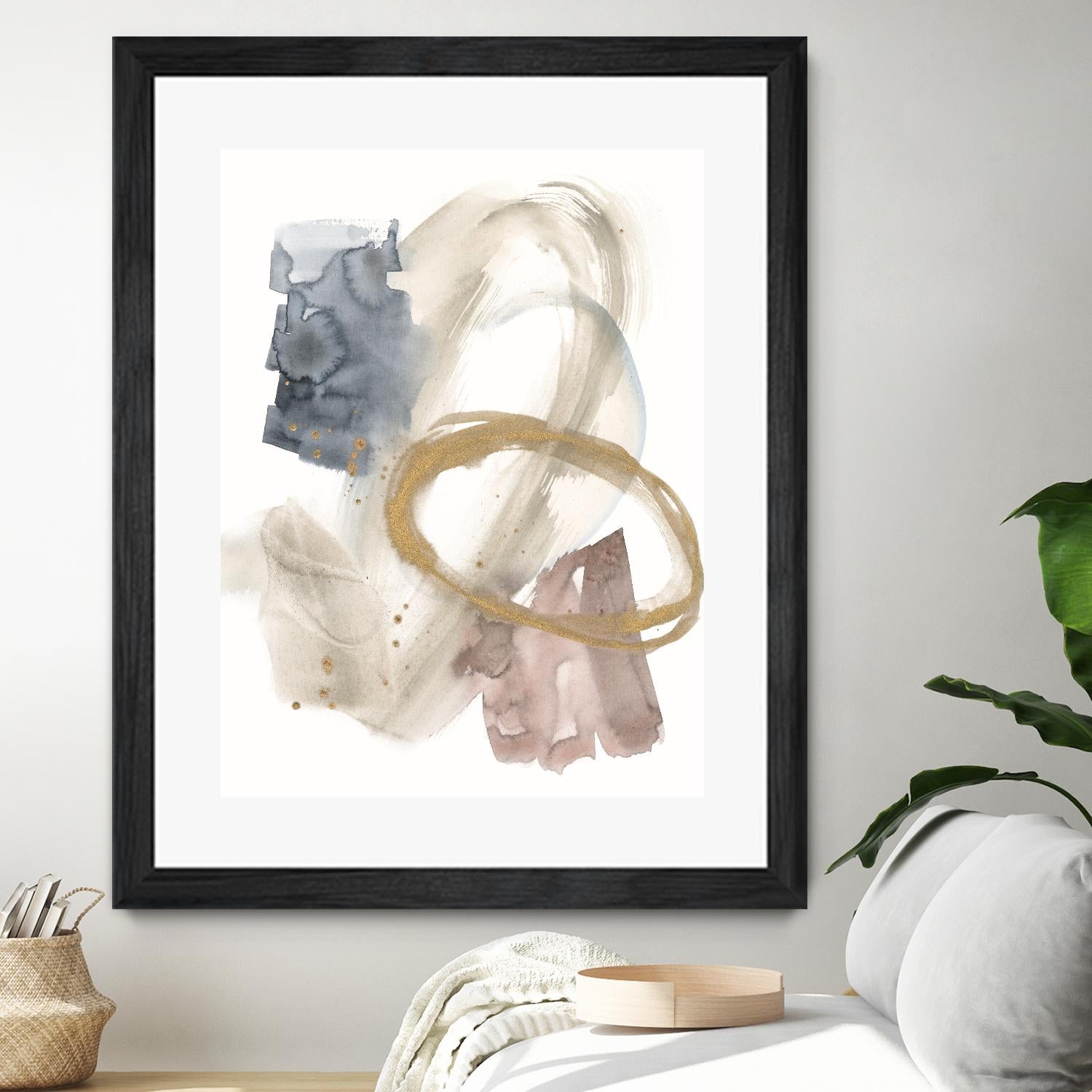 Golden Ring II by Jennifer Goldberger on GIANT ART - gold abstract abstract