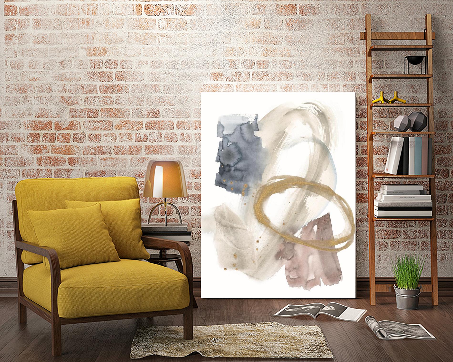 Golden Ring II by Jennifer Goldberger on GIANT ART - gold abstract abstract
