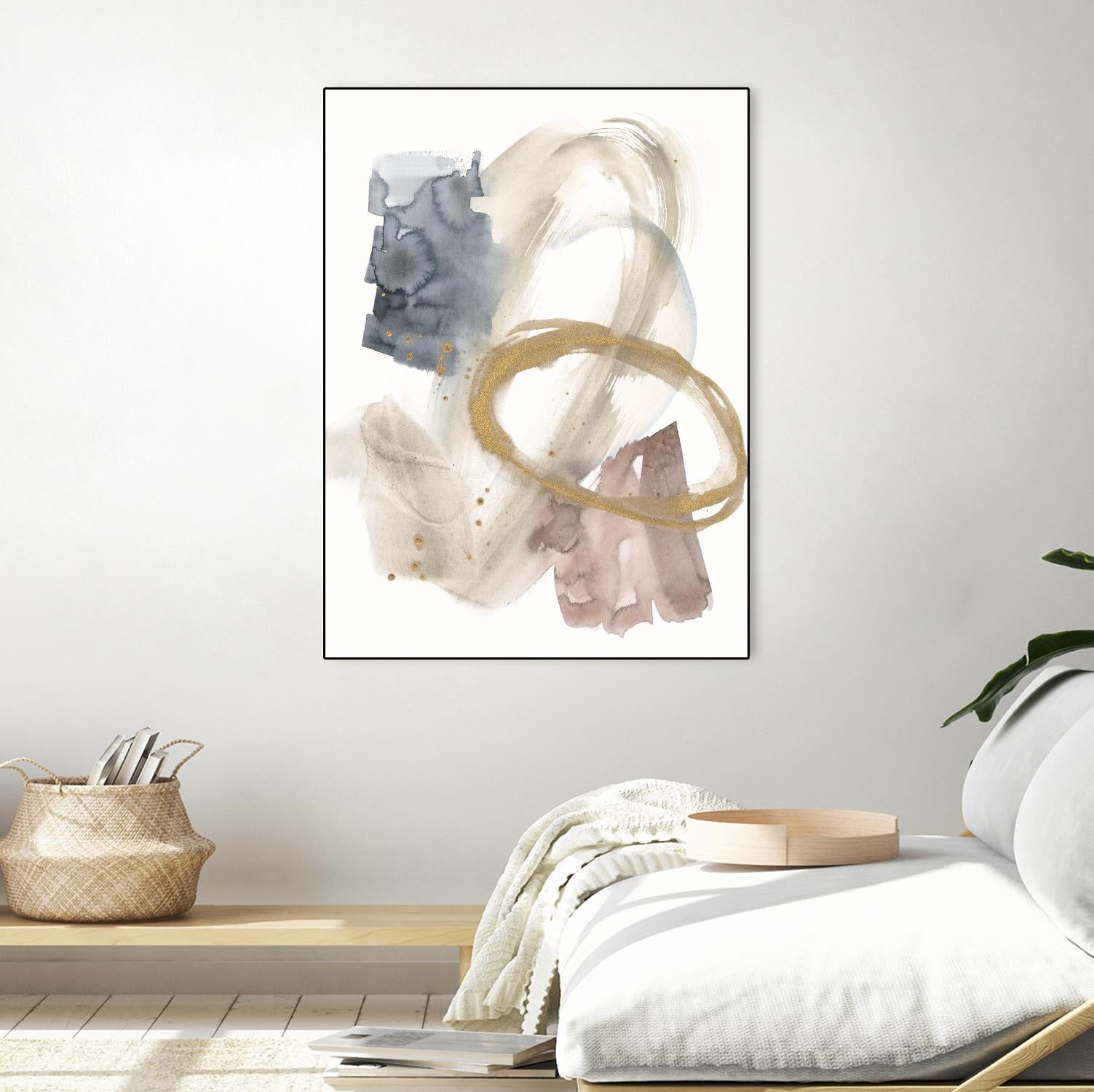 Golden Ring II by Jennifer Goldberger on GIANT ART - gold abstract abstract