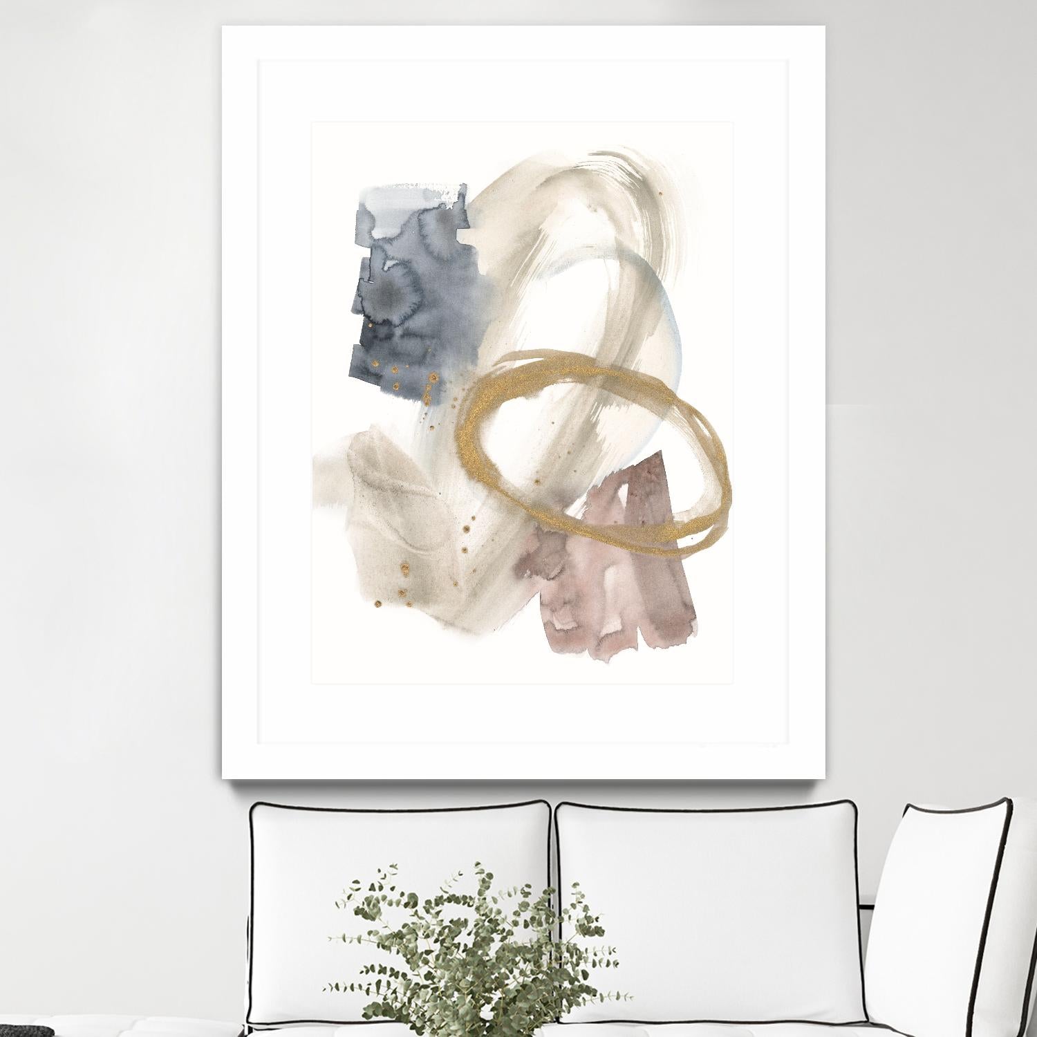 Golden Ring II by Jennifer Goldberger on GIANT ART - gold abstract abstract