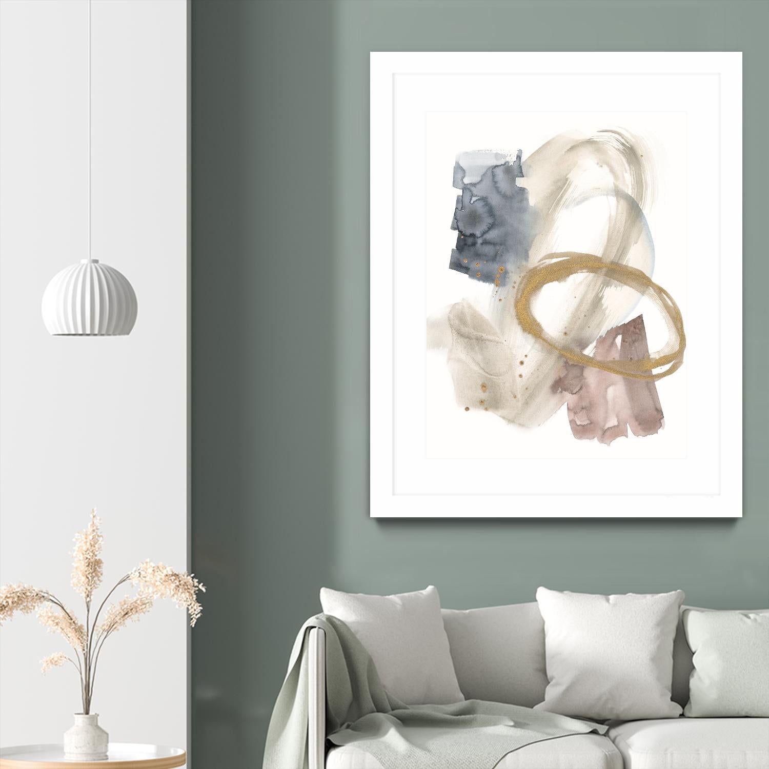 Golden Ring II by Jennifer Goldberger on GIANT ART - gold abstract abstract