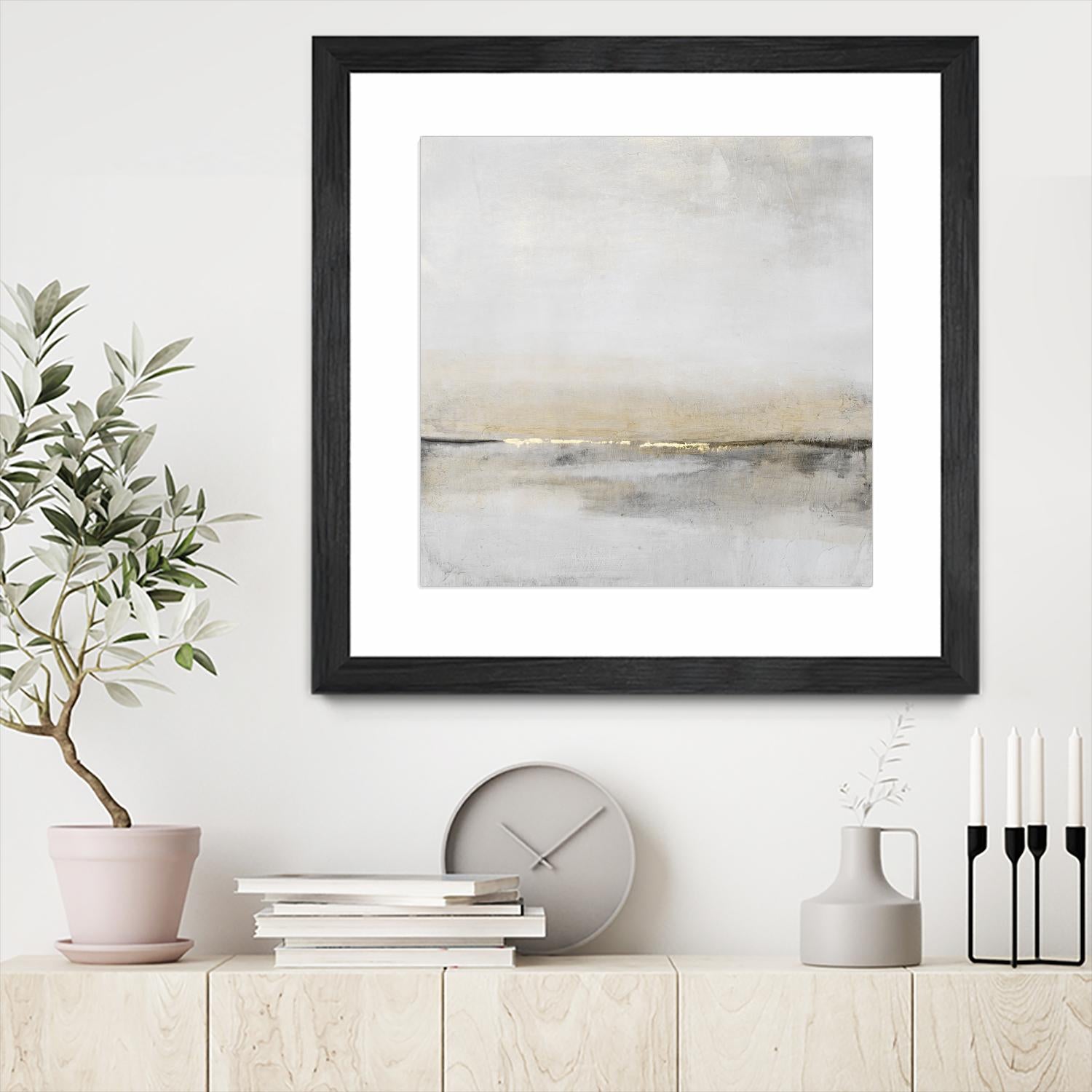 Horizontal Flow I by Tim OToole on GIANT ART - gold abstract abstract