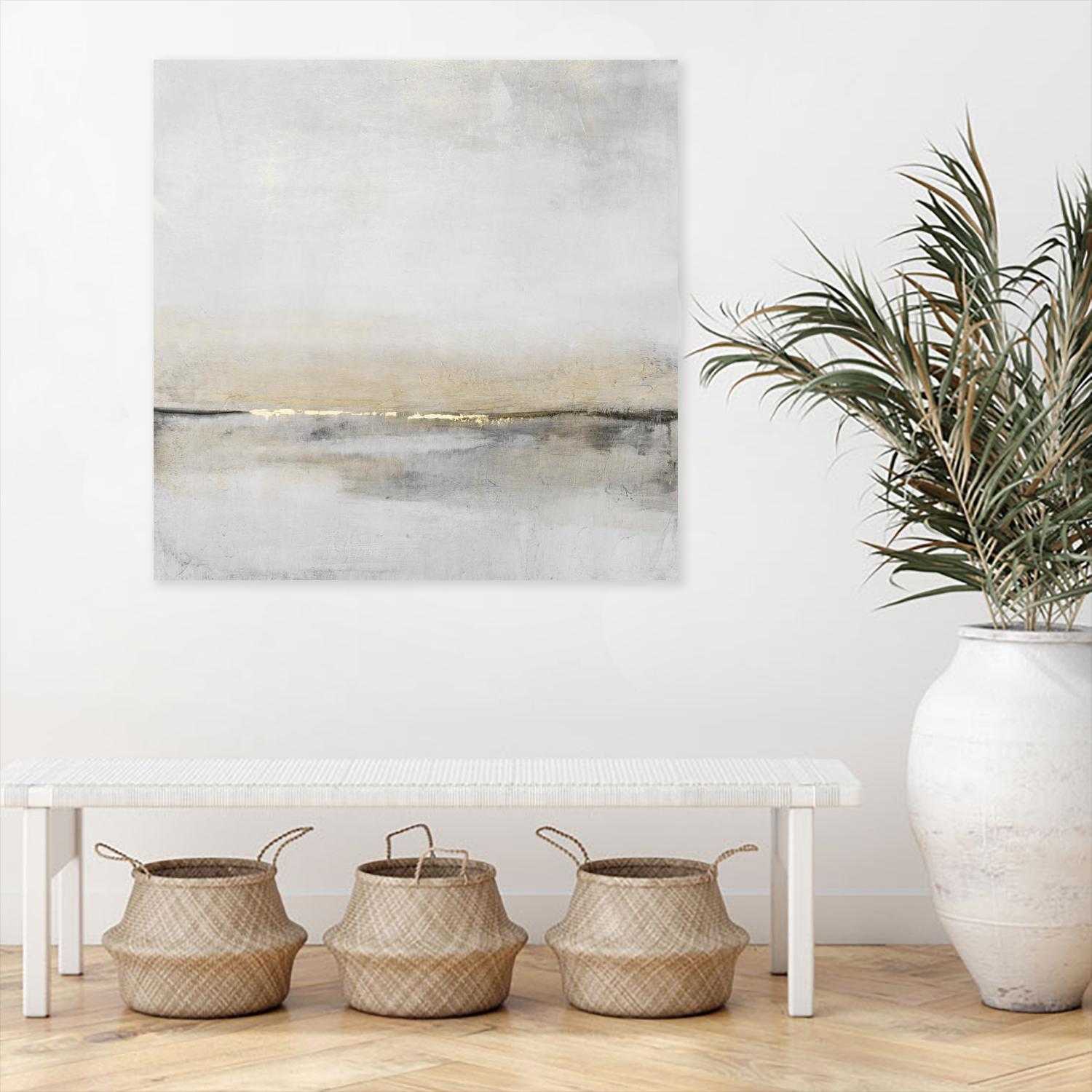 Horizontal Flow I by Tim OToole on GIANT ART - gold abstract abstract