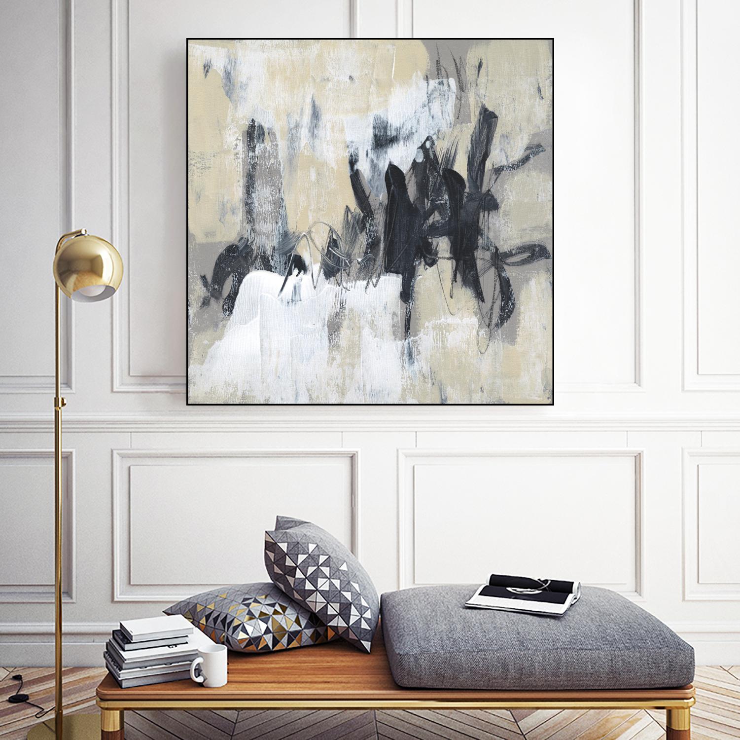 Neutral Exercise II by Jennifer Goldberger on GIANT ART - beige abstract abstract