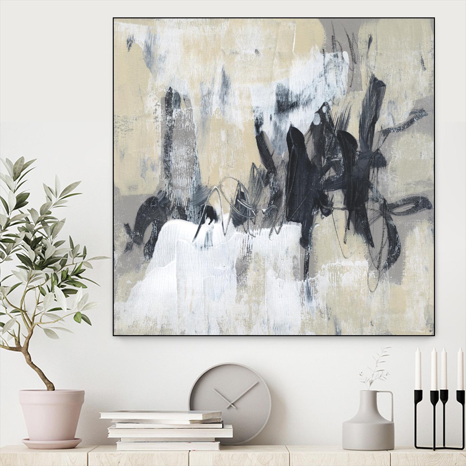 Neutral Exercise II by Jennifer Goldberger on GIANT ART - beige abstract abstract
