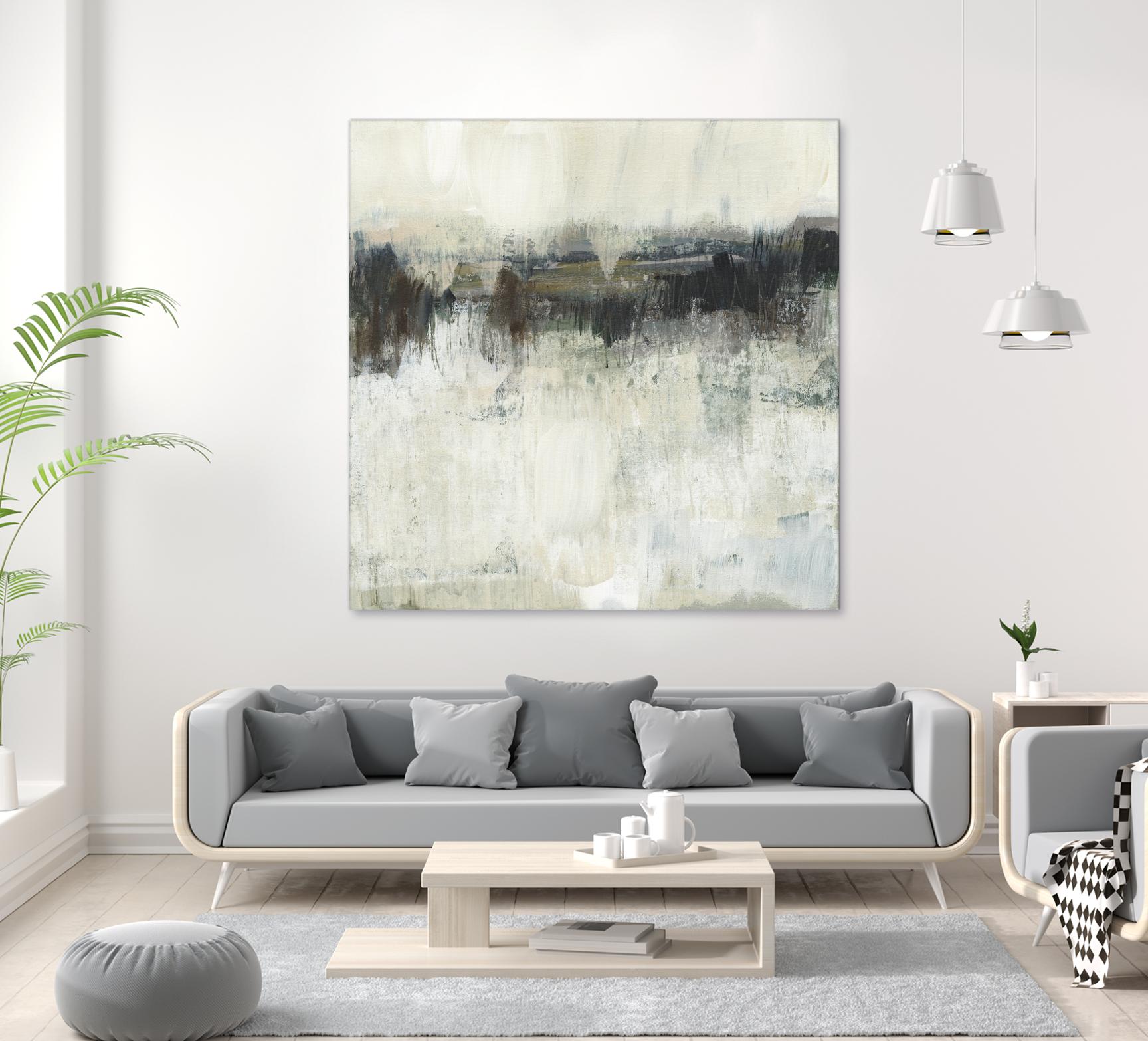Neutral Horizon Line I by Jennifer Goldberger on GIANT ART - beige abstract abstract