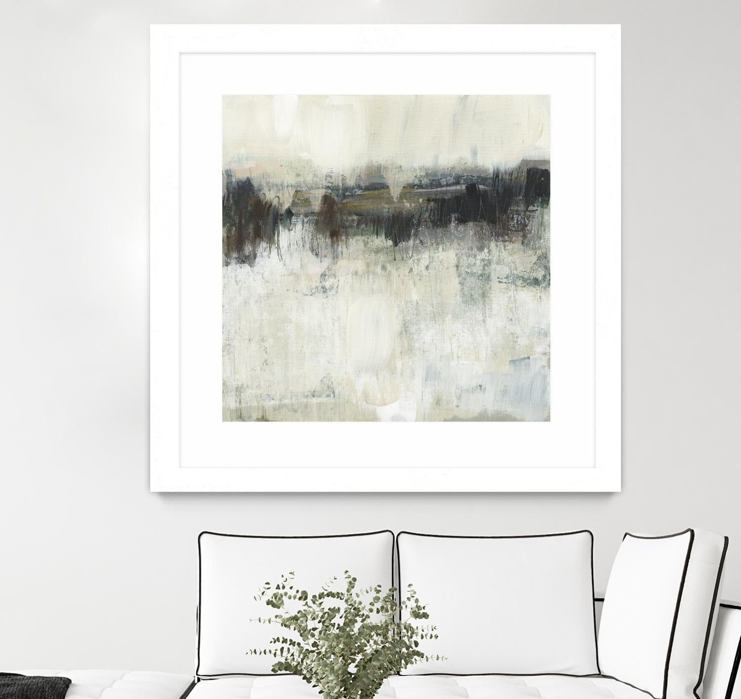 Neutral Horizon Line I by Jennifer Goldberger on GIANT ART - beige abstract abstract