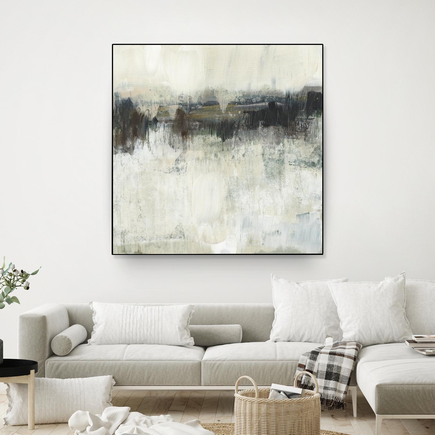 Neutral Horizon Line I by Jennifer Goldberger on GIANT ART - beige abstract abstract