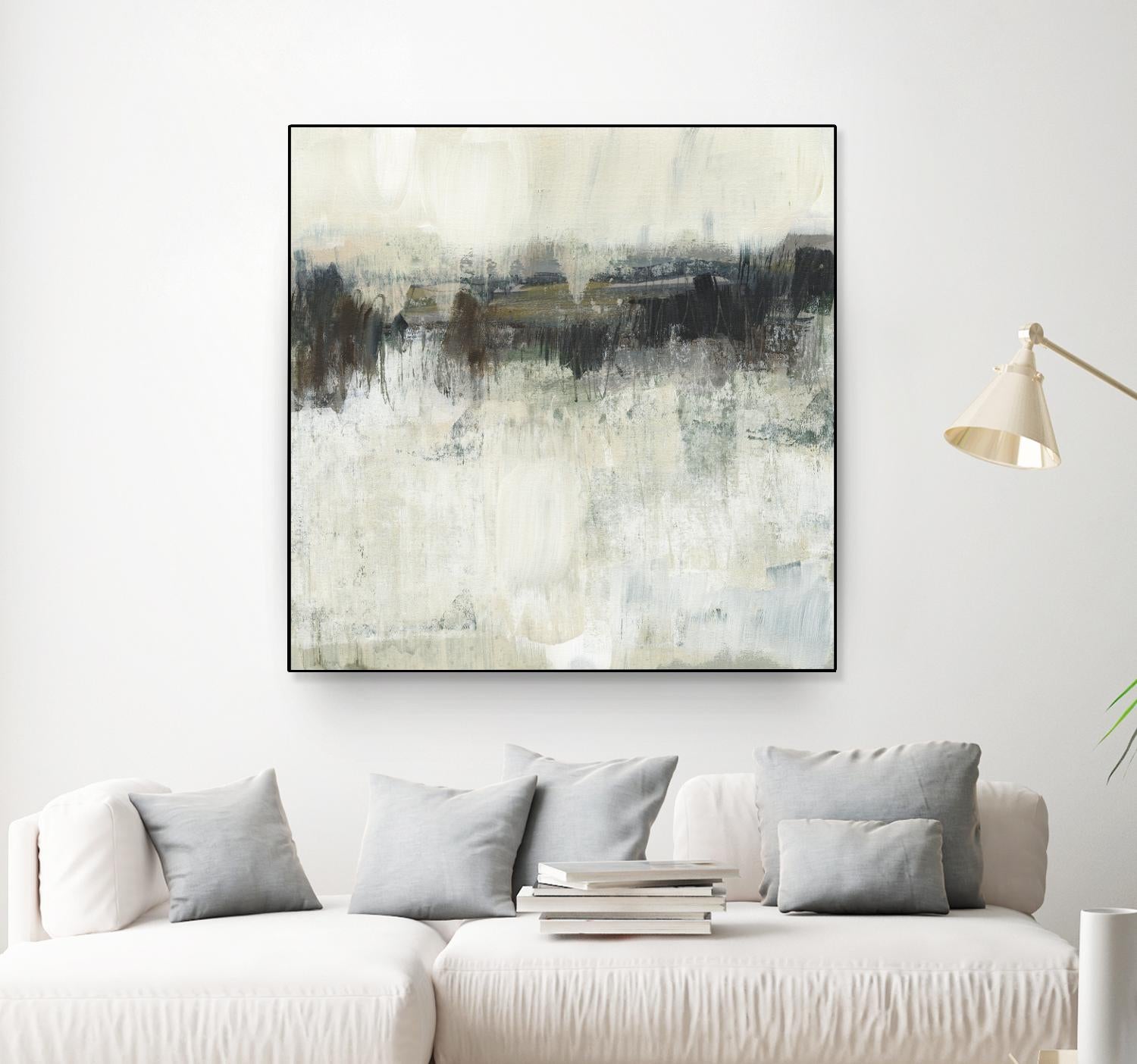Neutral Horizon Line I by Jennifer Goldberger on GIANT ART - beige abstract abstract