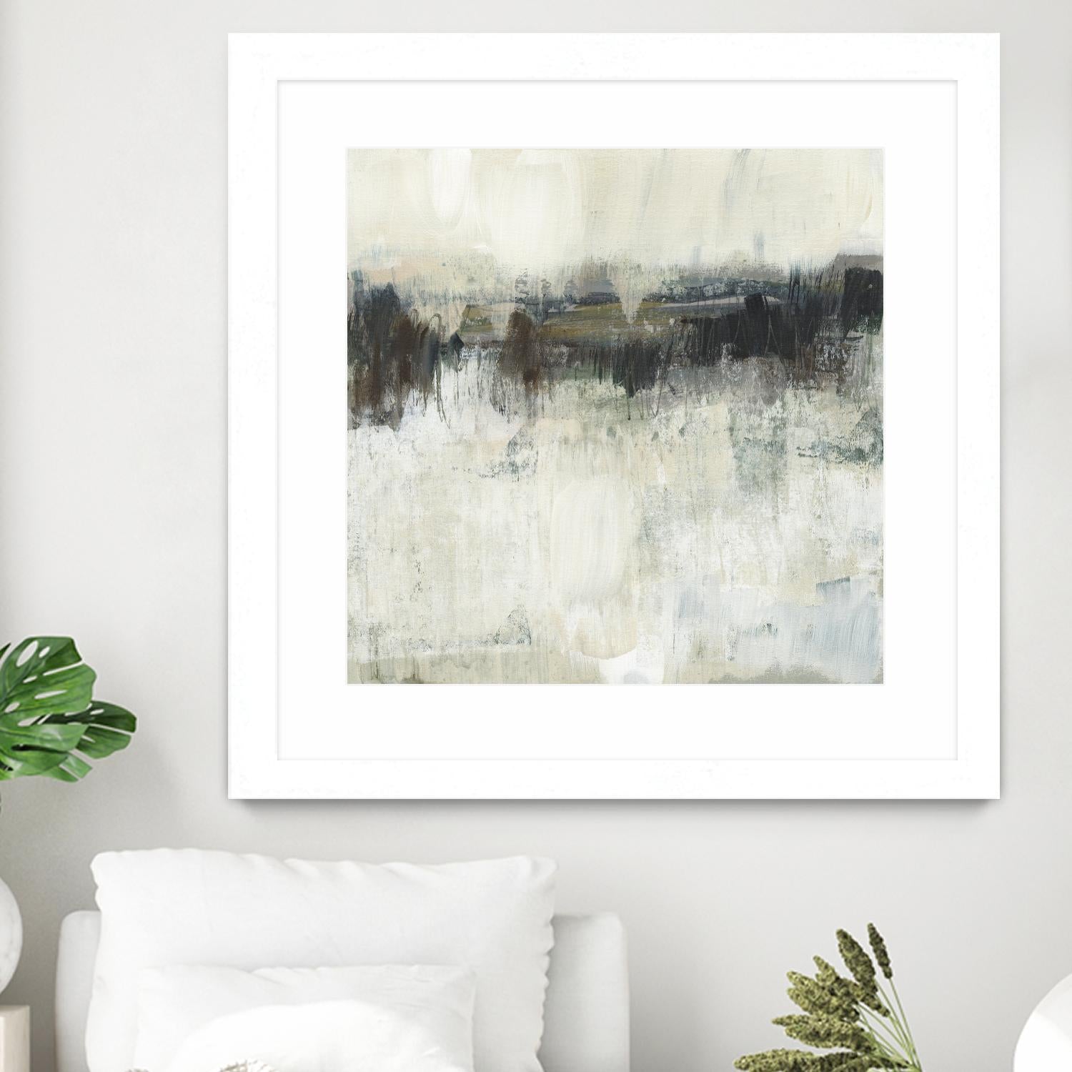 Neutral Horizon Line I by Jennifer Goldberger on GIANT ART - beige abstract abstract