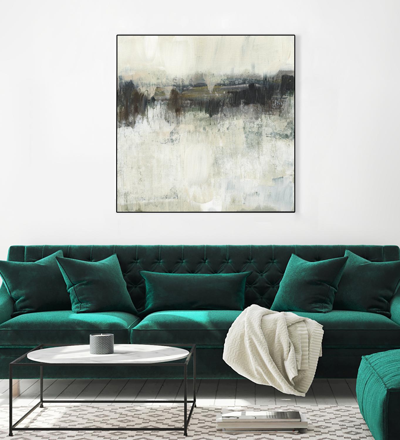 Neutral Horizon Line I by Jennifer Goldberger on GIANT ART - beige abstract abstract