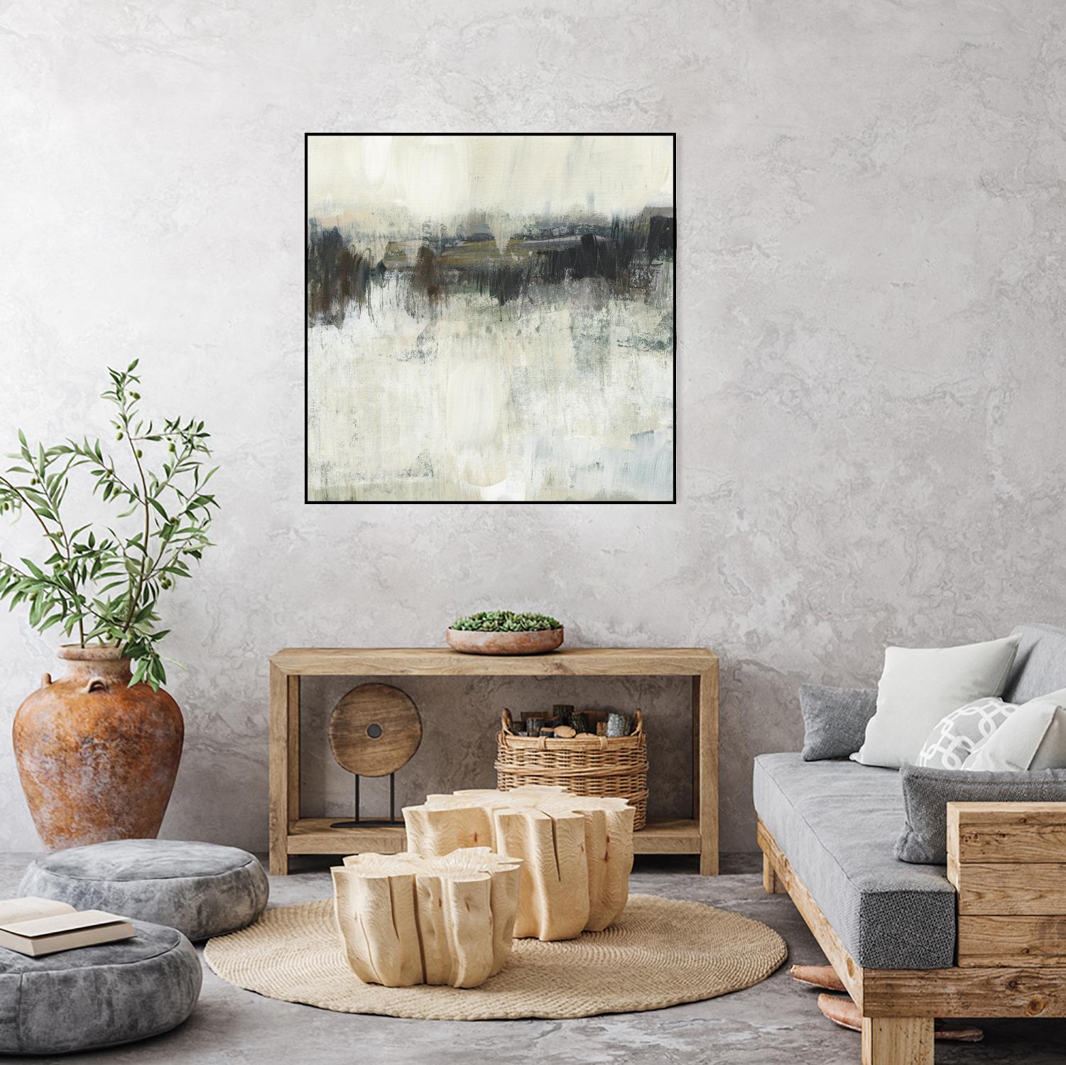 Neutral Horizon Line I by Jennifer Goldberger on GIANT ART - beige abstract abstract