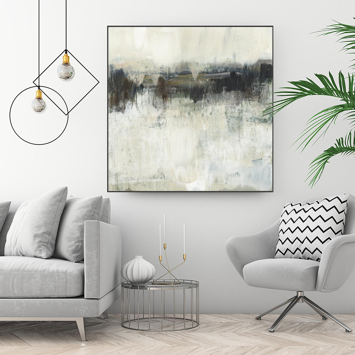 Neutral Horizon Line I by Jennifer Goldberger on GIANT ART - beige abstract abstract