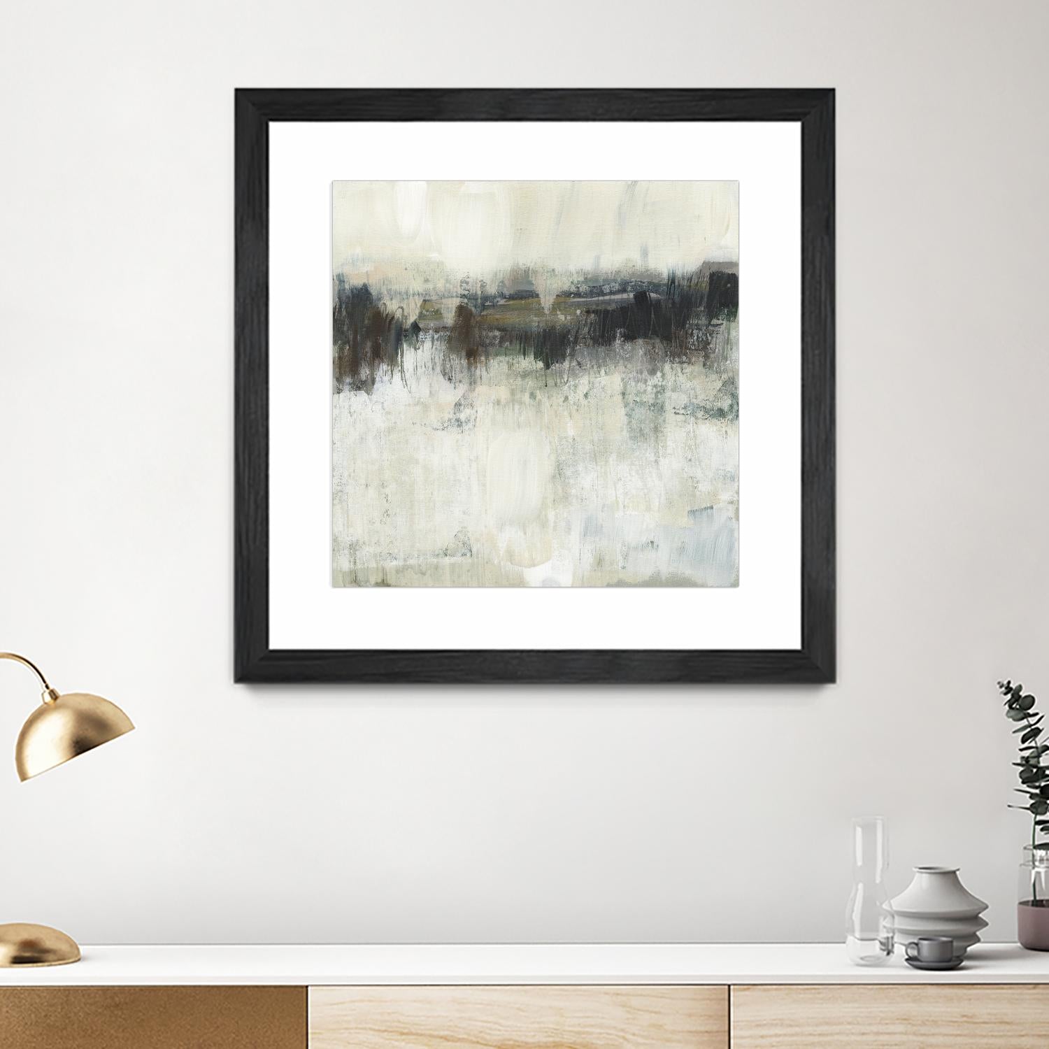 Neutral Horizon Line I by Jennifer Goldberger on GIANT ART - beige abstract abstract