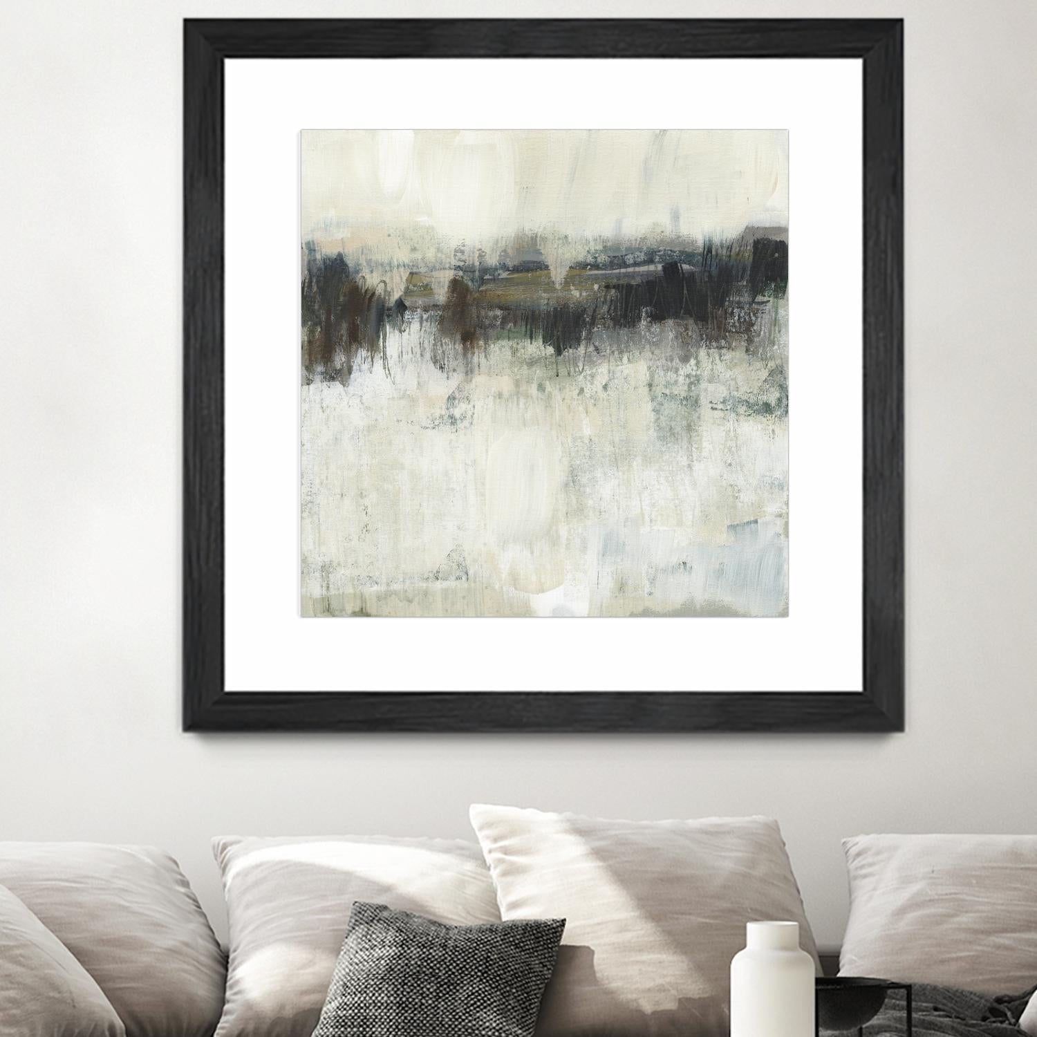 Neutral Horizon Line I by Jennifer Goldberger on GIANT ART - beige abstract abstract