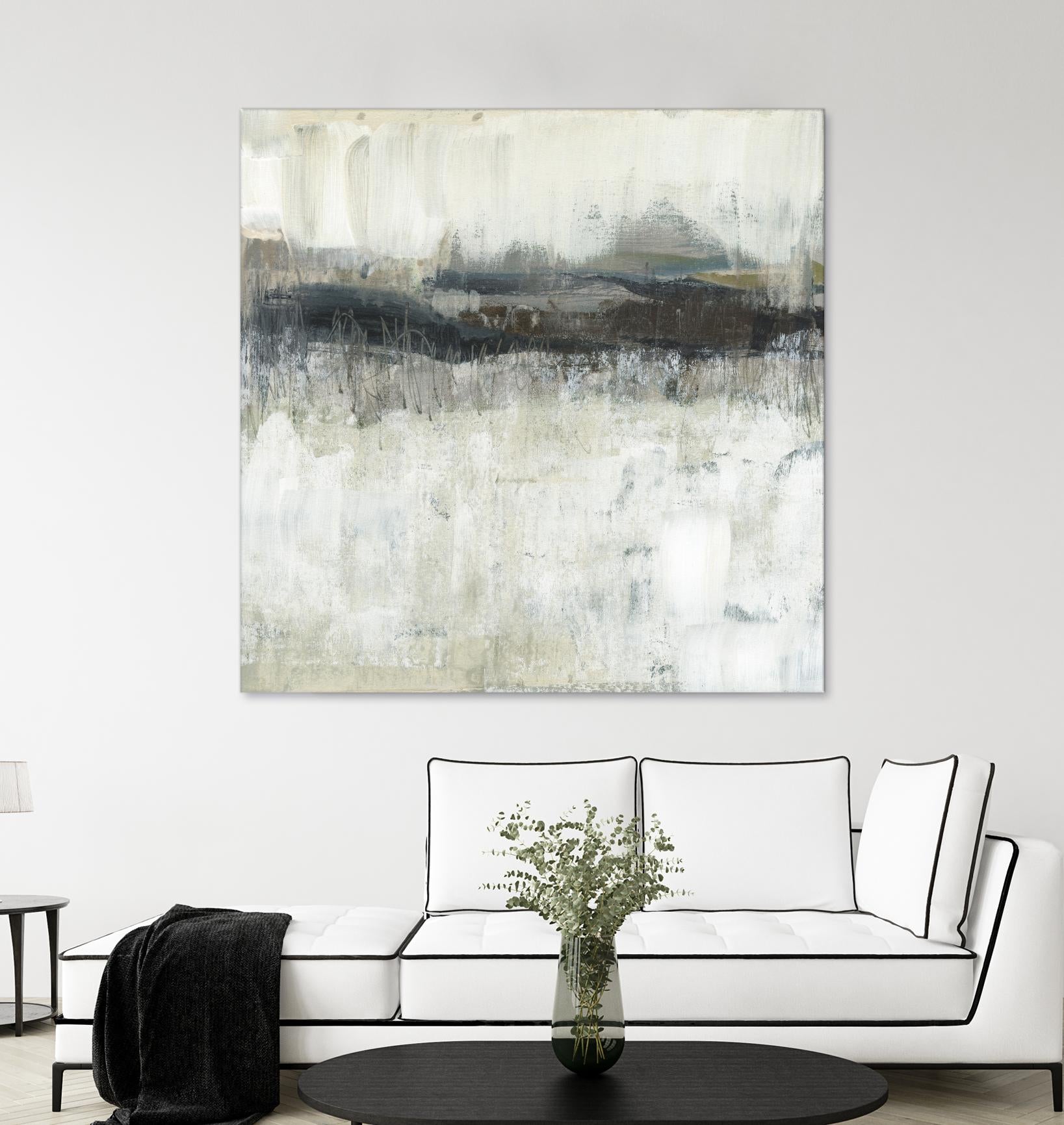 Neutral Horizon Line II by Jennifer Goldberger on GIANT ART - beige abstract abstract
