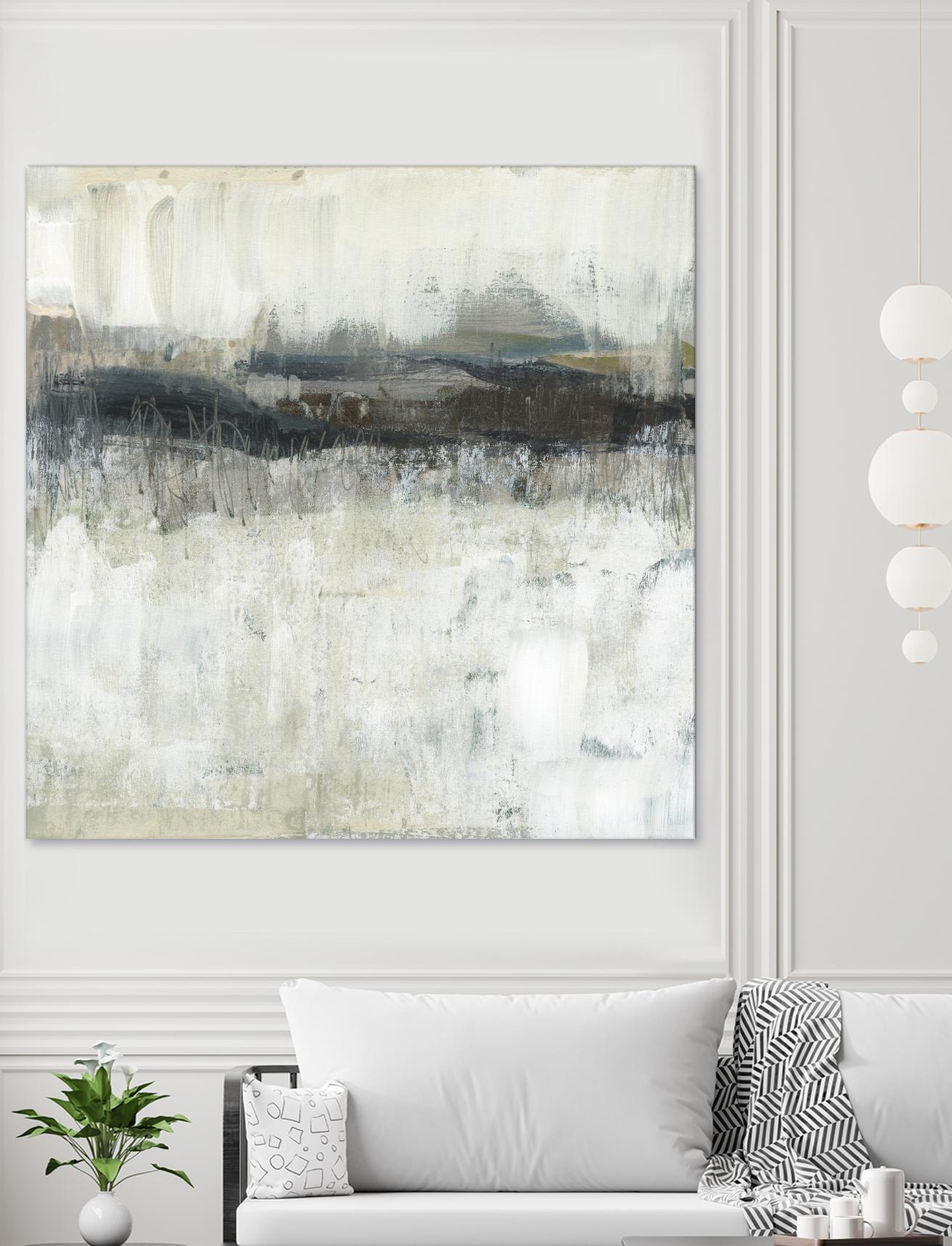 Neutral Horizon Line II by Jennifer Goldberger on GIANT ART - beige abstract abstract