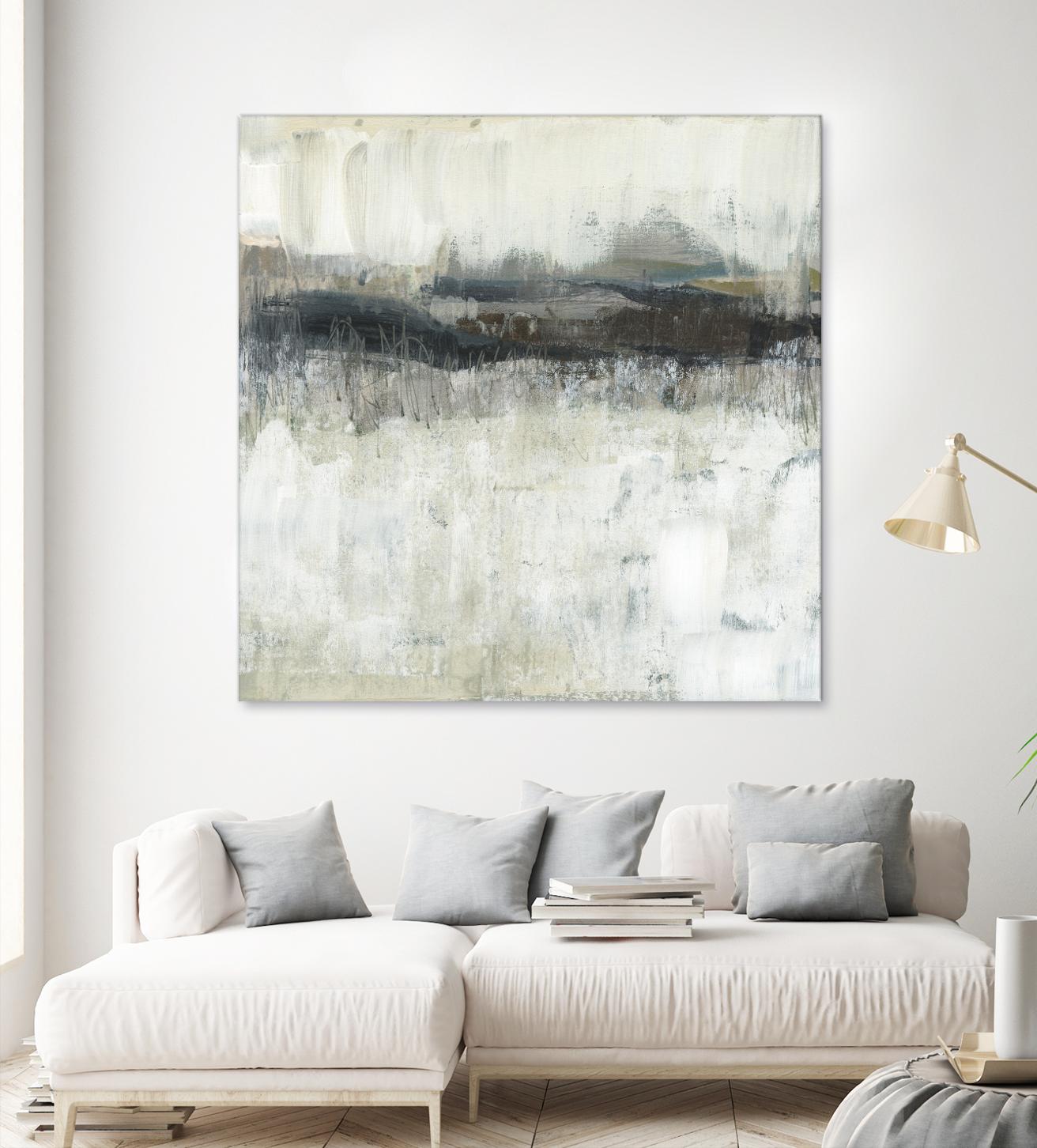 Neutral Horizon Line II by Jennifer Goldberger on GIANT ART - beige abstract abstract