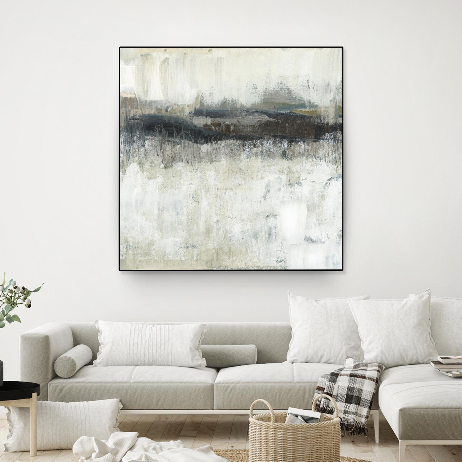 Neutral Horizon Line II by Jennifer Goldberger on GIANT ART - beige abstract abstract