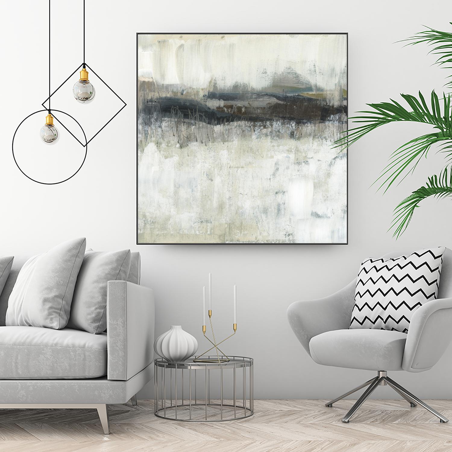 Neutral Horizon Line II by Jennifer Goldberger on GIANT ART - beige abstract abstract