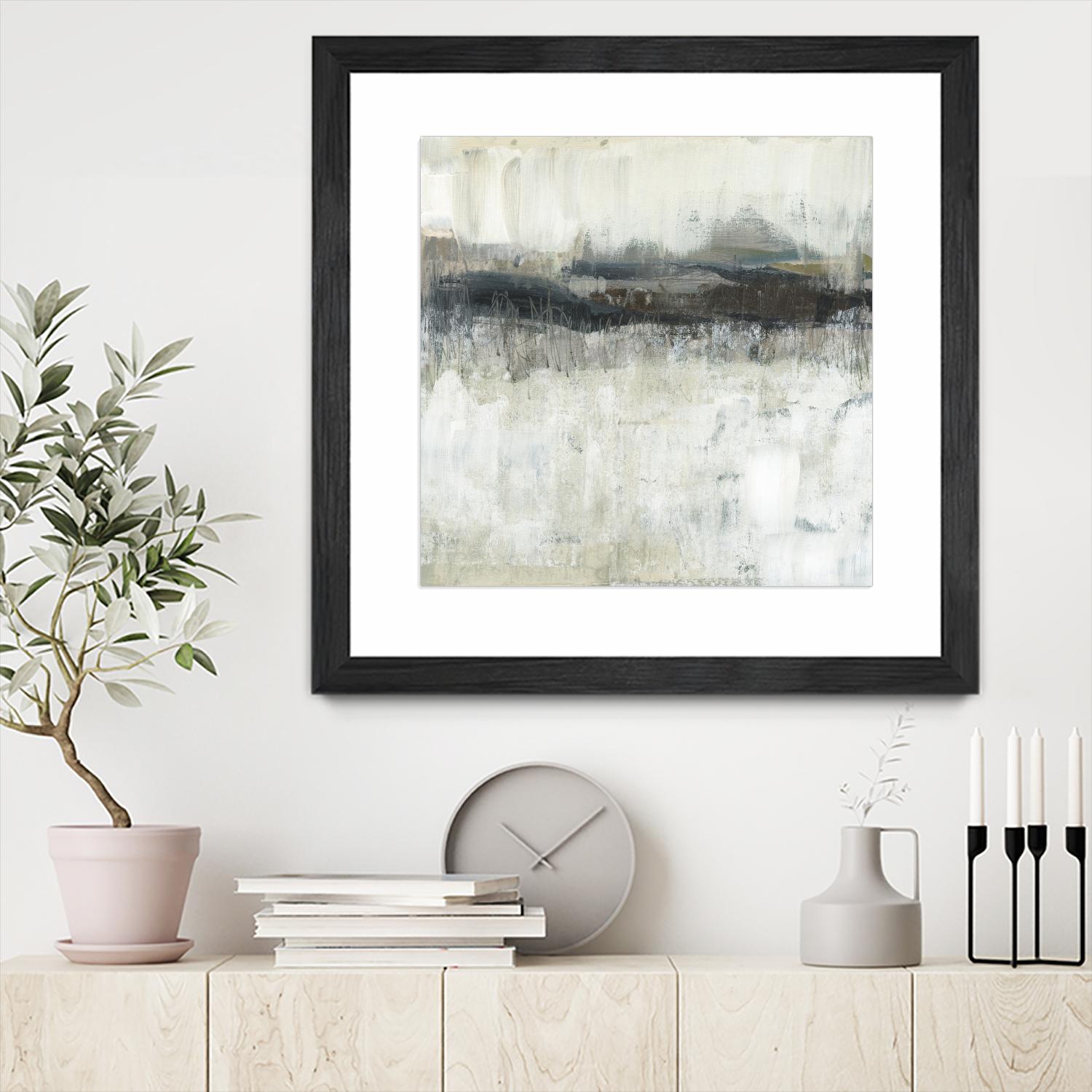 Neutral Horizon Line II by Jennifer Goldberger on GIANT ART - beige abstract abstract