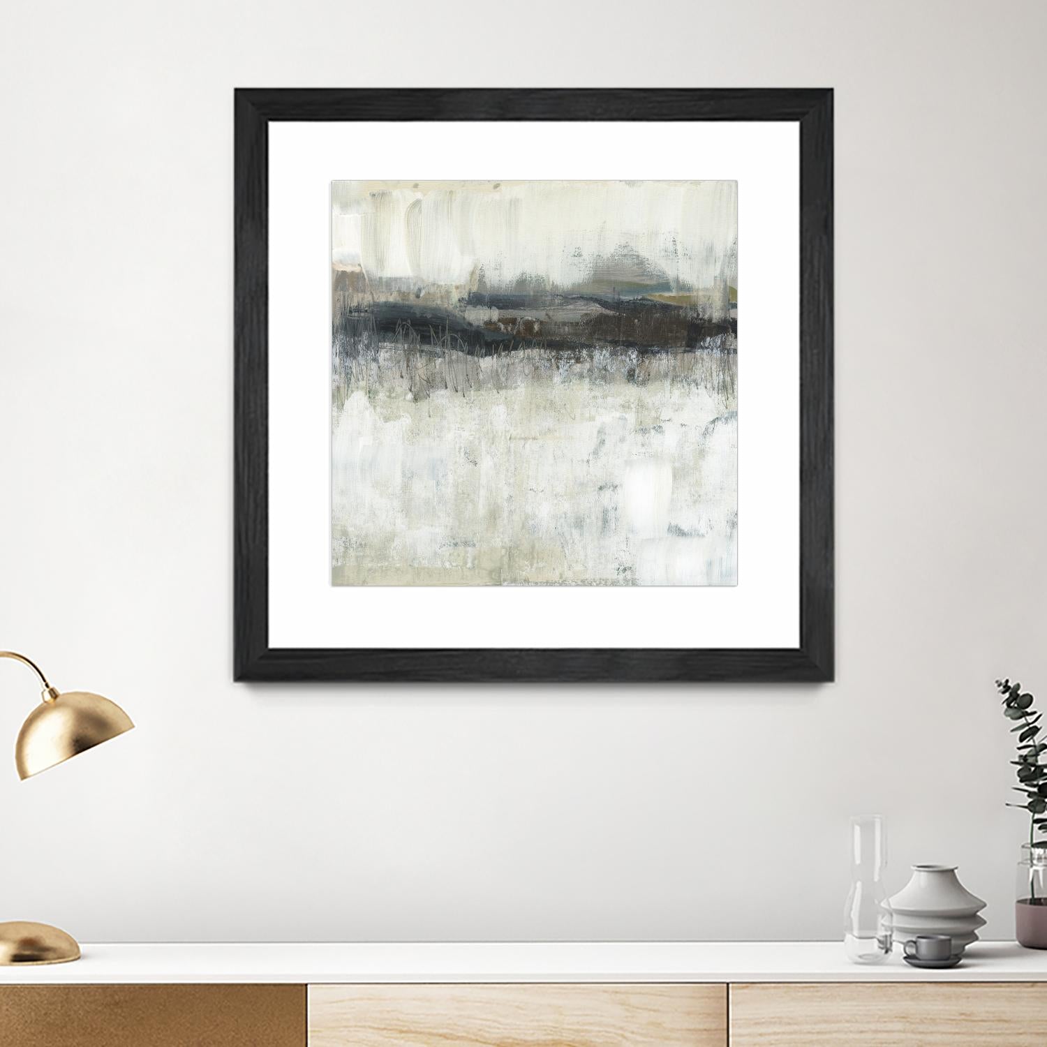 Neutral Horizon Line II by Jennifer Goldberger on GIANT ART - beige abstract abstract