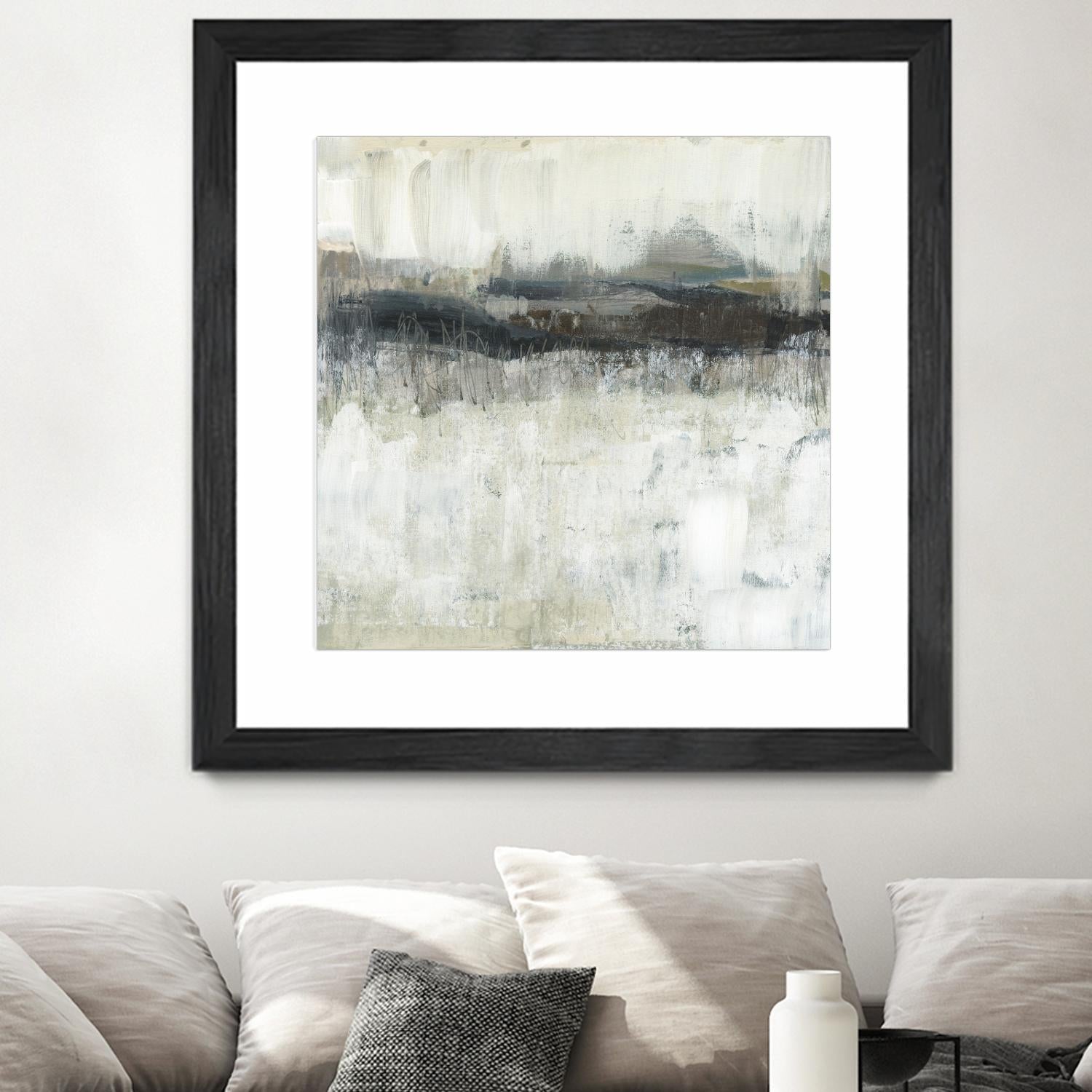 Neutral Horizon Line II by Jennifer Goldberger on GIANT ART - beige abstract abstract