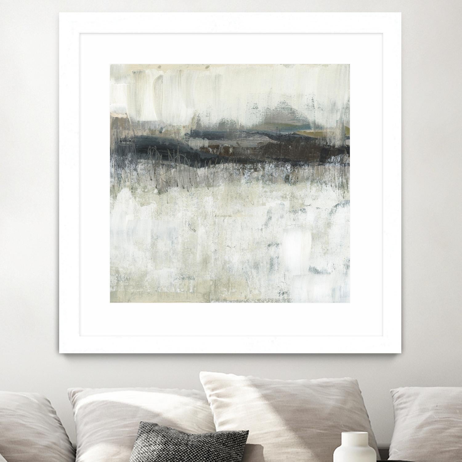 Neutral Horizon Line II by Jennifer Goldberger on GIANT ART - beige abstract abstract