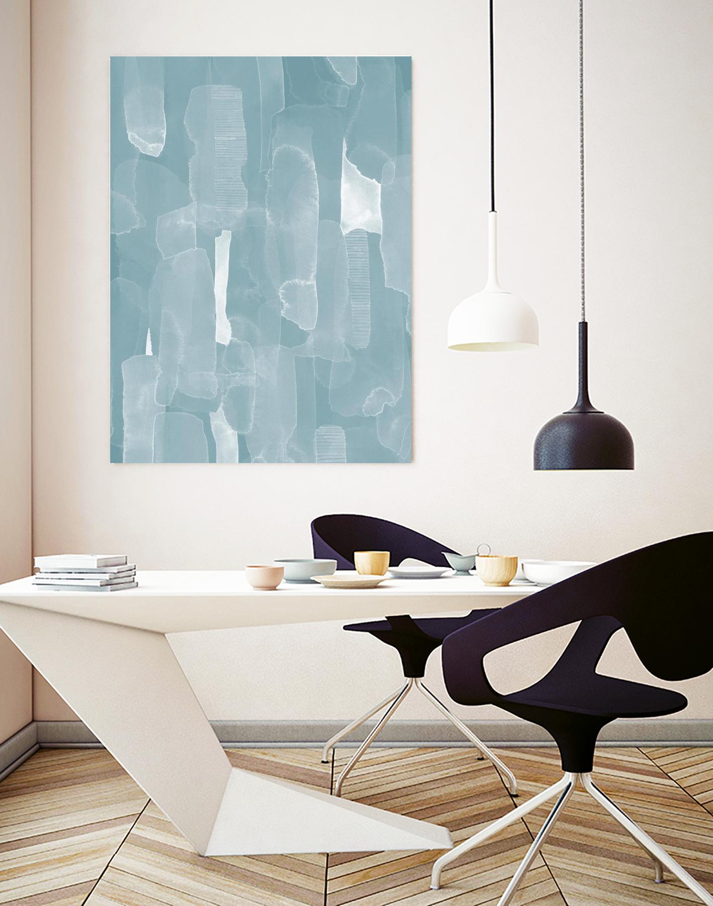 Smoke Stack I by Grace Popp on GIANT ART - blue abstract abstract