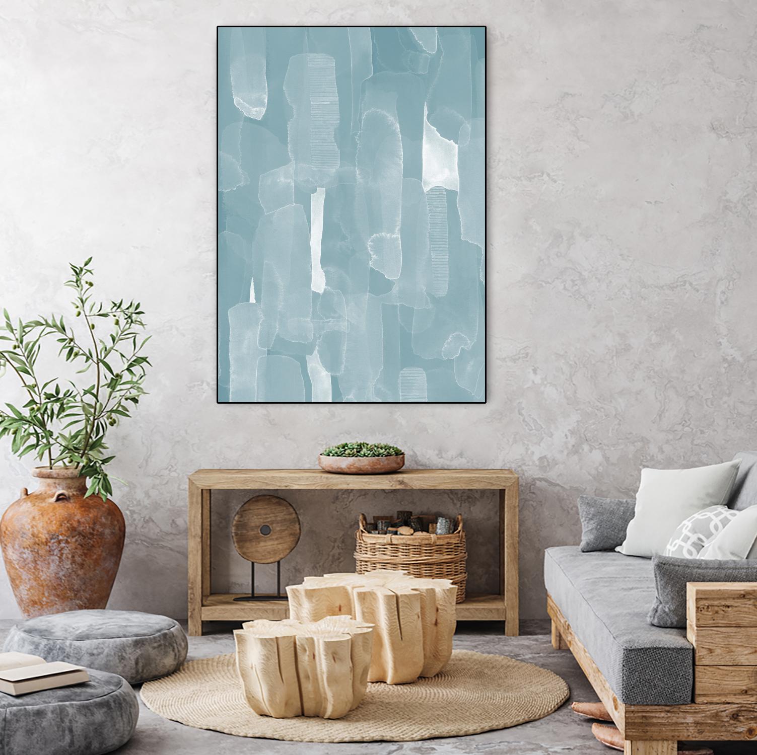 Smoke Stack I by Grace Popp on GIANT ART - blue abstract abstract