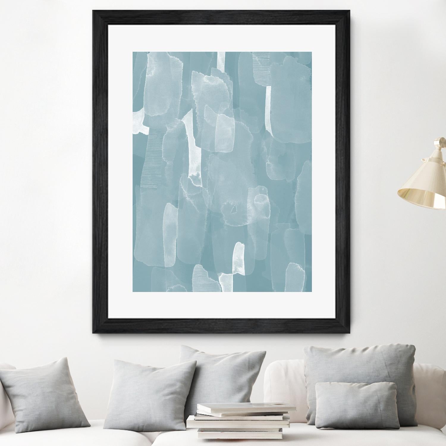 Smoke Stack II by Grace Popp on GIANT ART - blue abstract