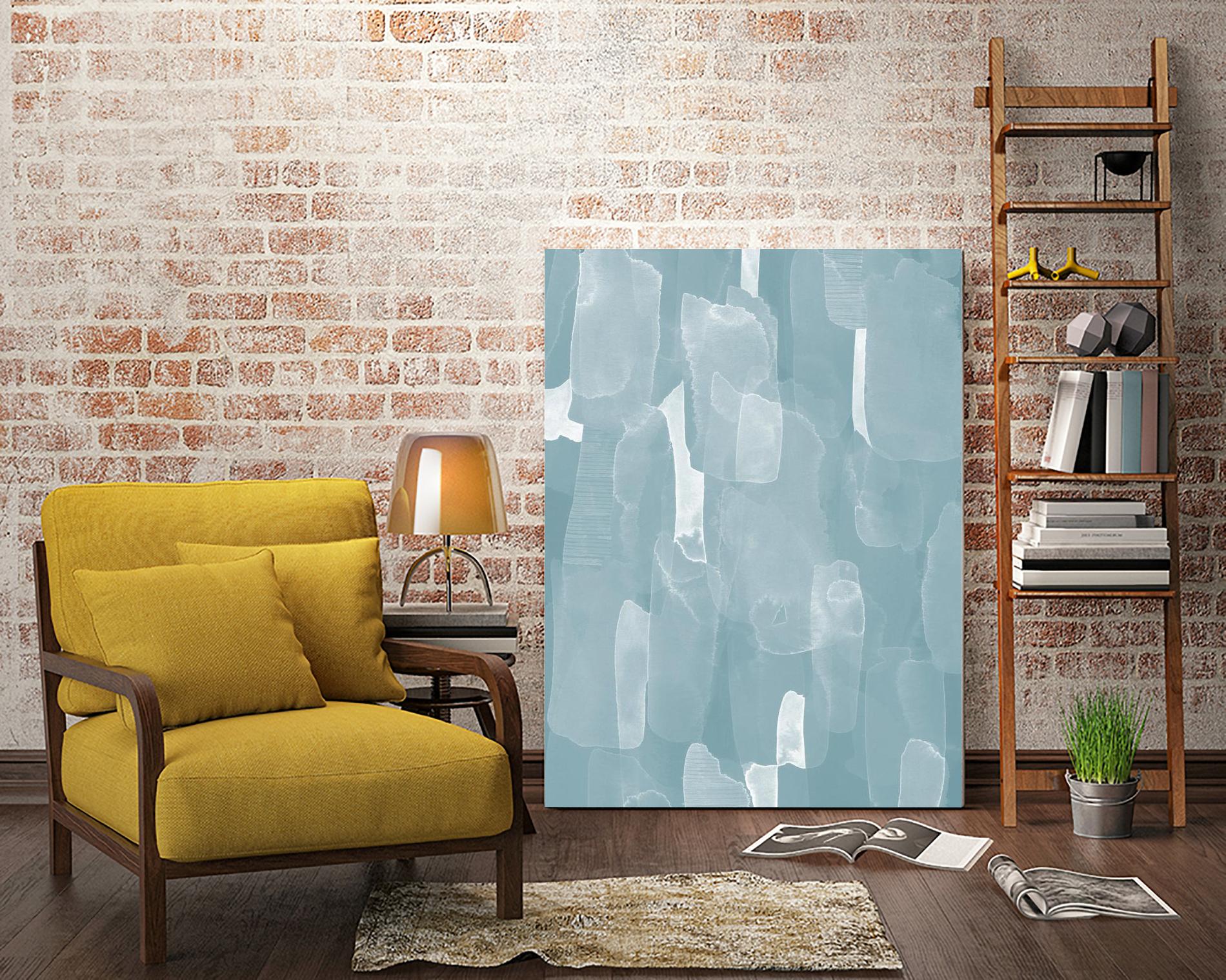 Smoke Stack II by Grace Popp on GIANT ART - blue abstract