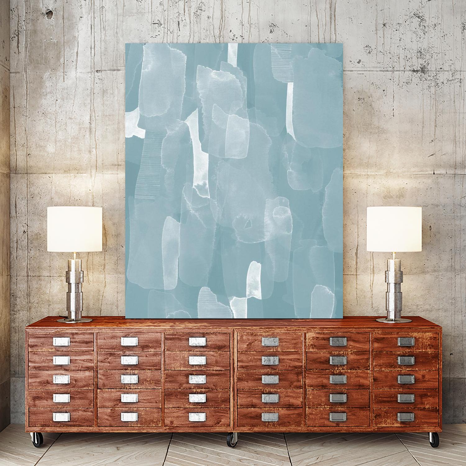 Smoke Stack II by Grace Popp on GIANT ART - blue abstract