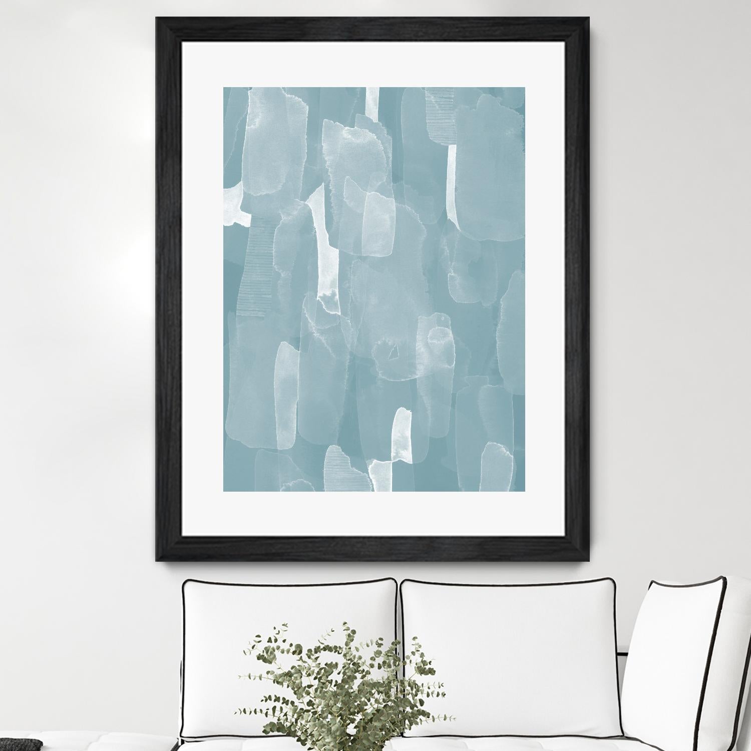 Smoke Stack II by Grace Popp on GIANT ART - blue abstract