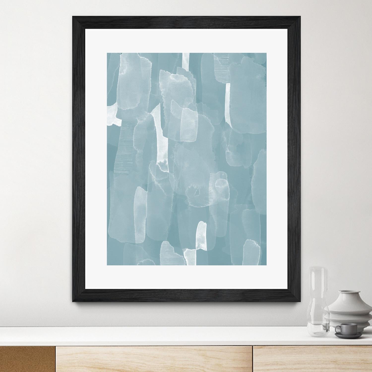 Smoke Stack II by Grace Popp on GIANT ART - blue abstract